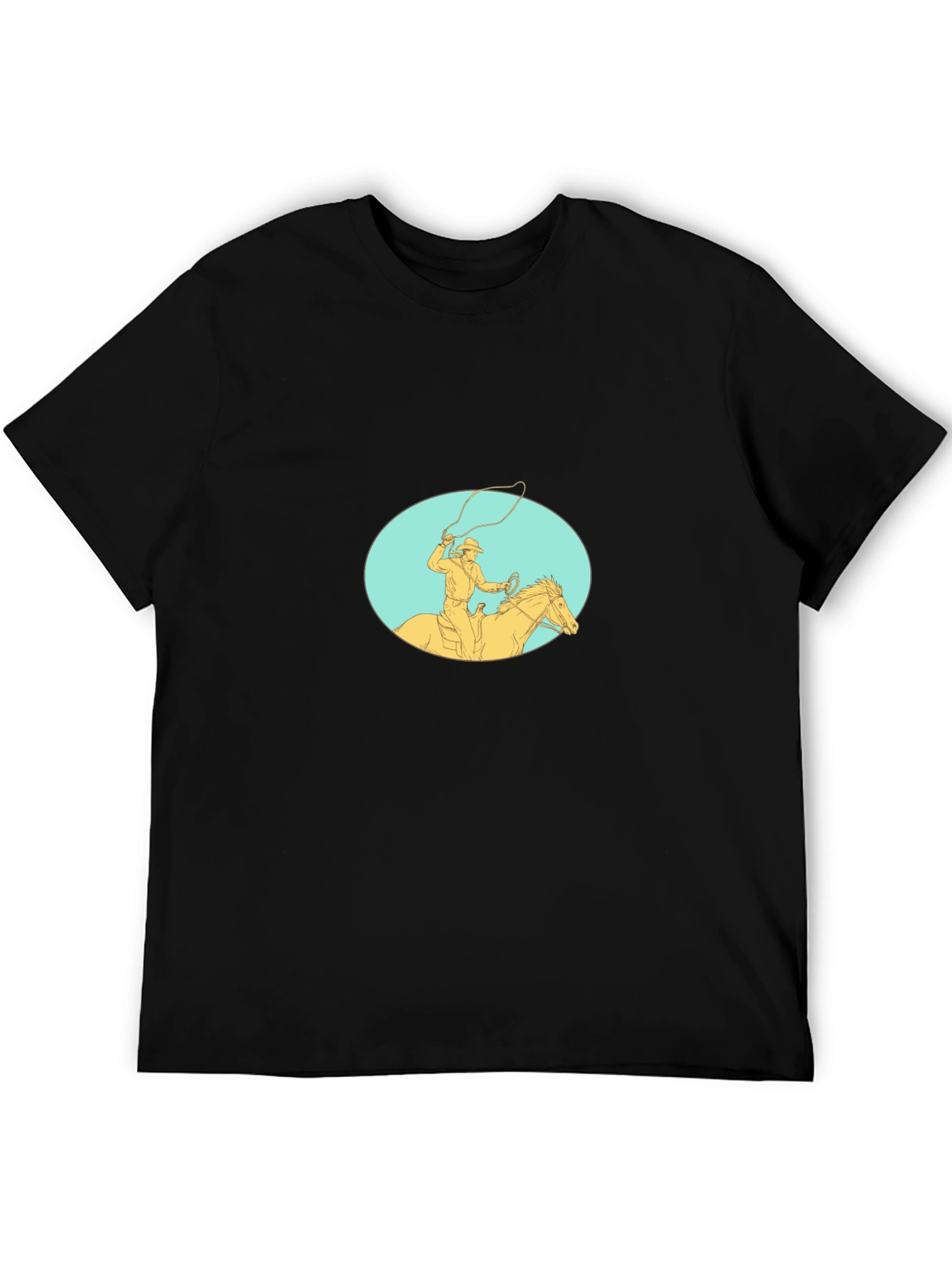 Cowboy Lasso T-Shirt - Black Tee