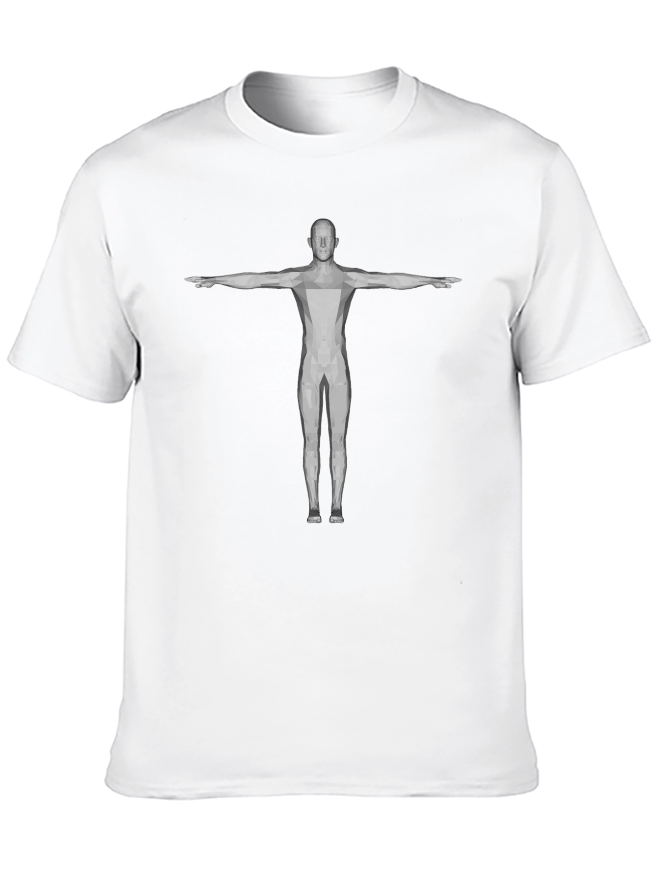 Geometric Human Figure Black T-Shirt