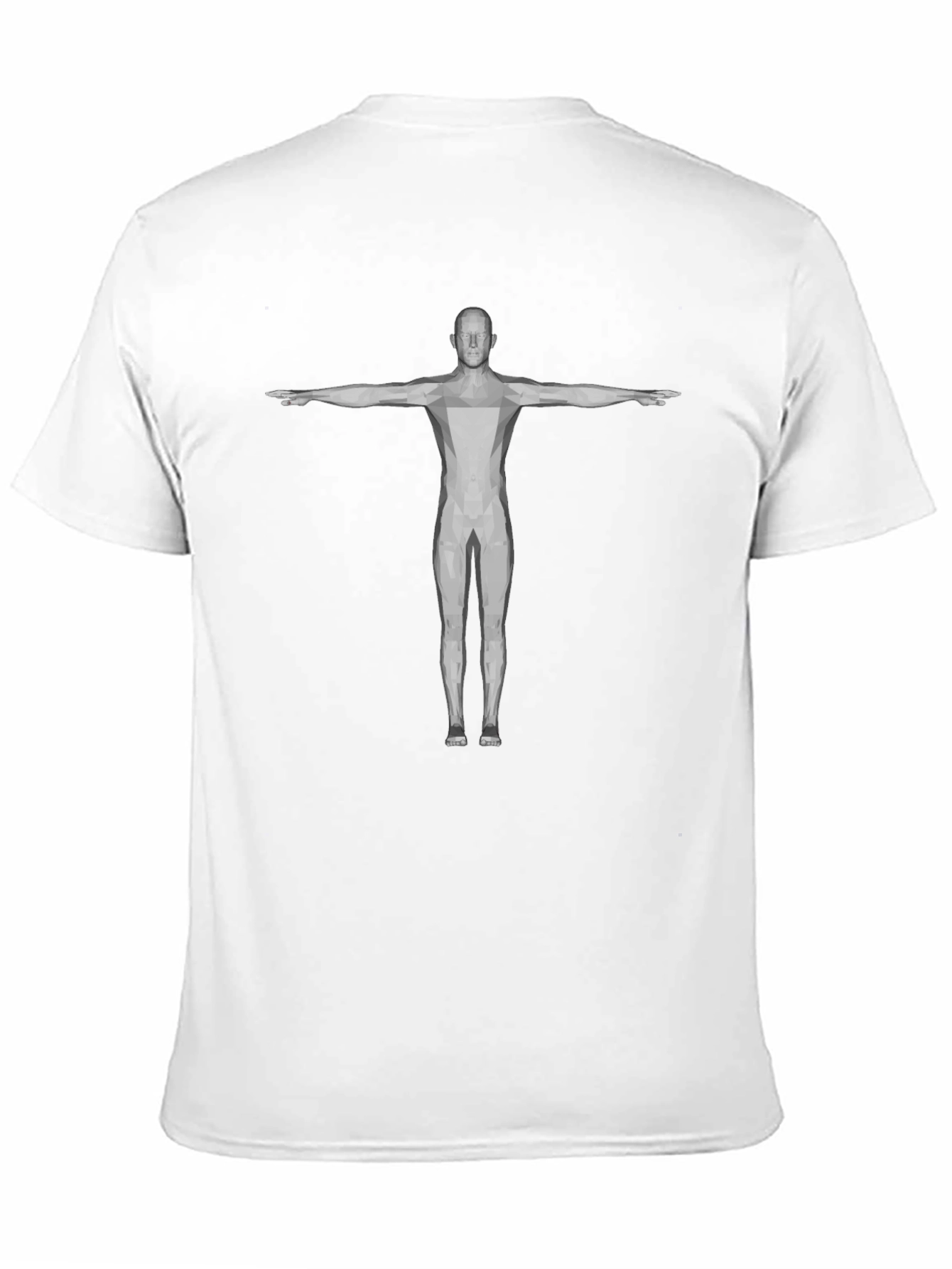 Geometric Human Figure Black T-Shirt