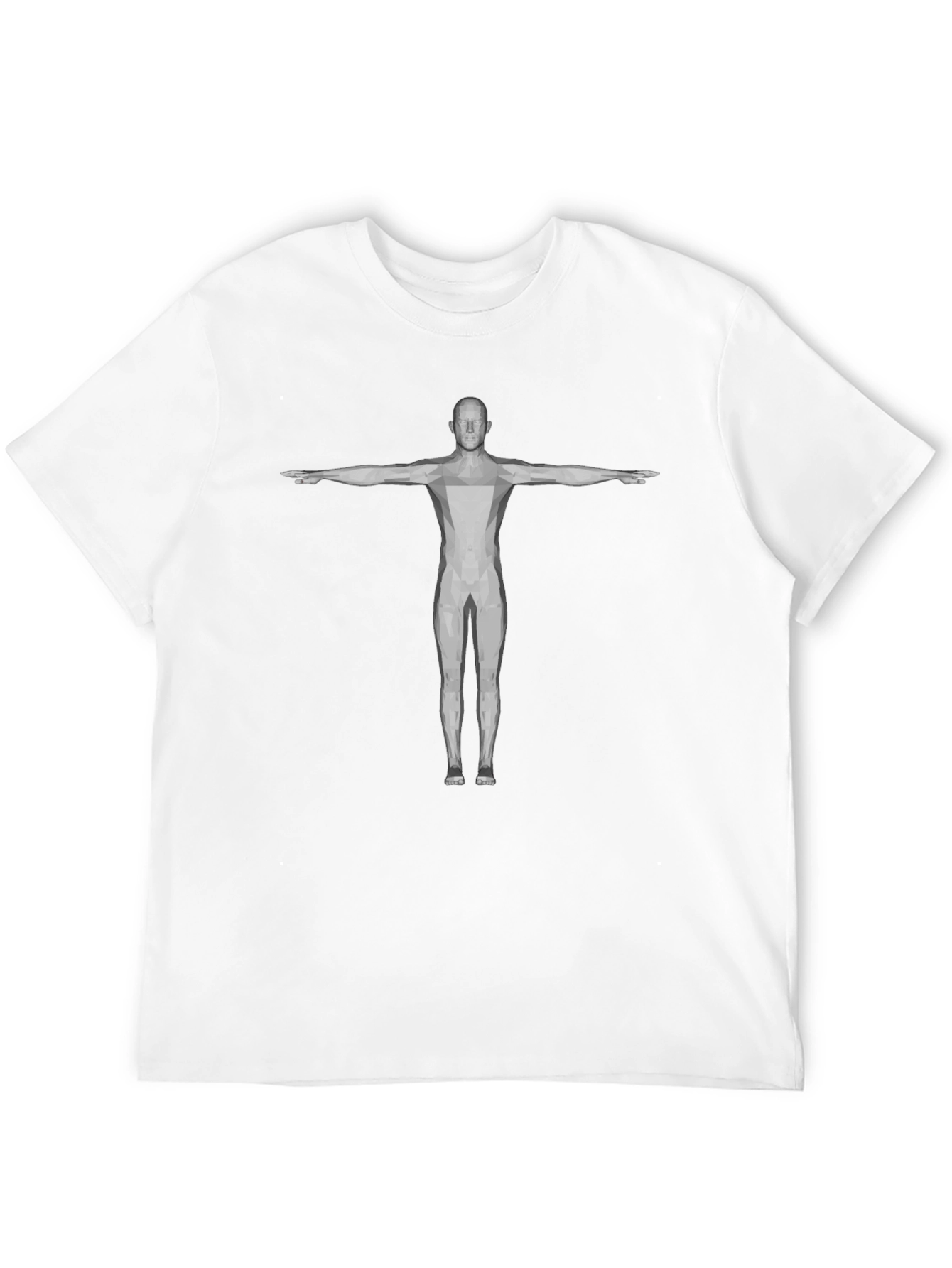 Geometric Human Figure Black T-Shirt