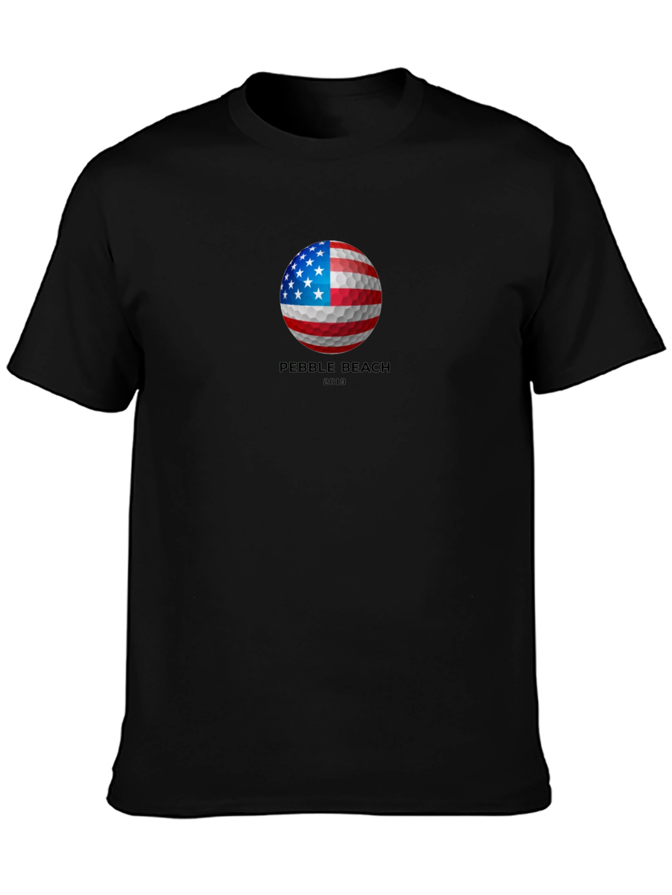 Pebble Beach 2019 American Flag Golf Ball T-Shirt