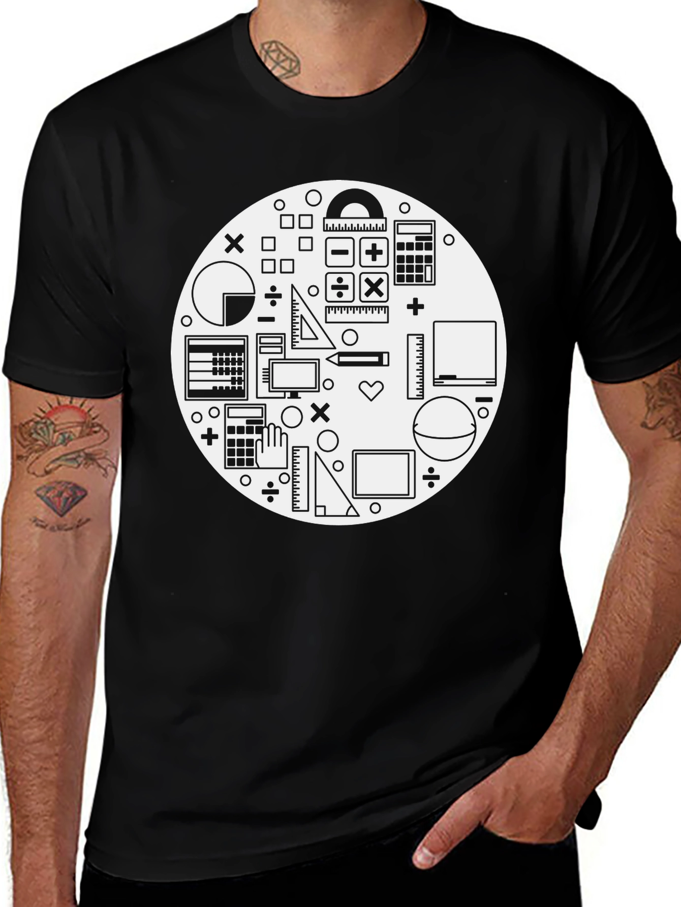 Math Lover T-Shirt - Black Graphic Tee