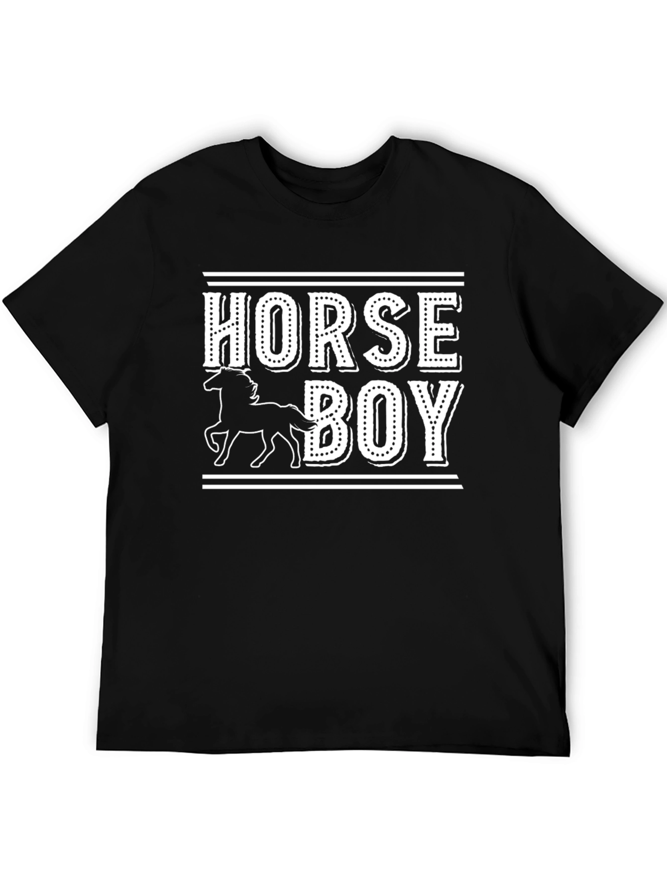 Horse Boy T-Shirt - Black