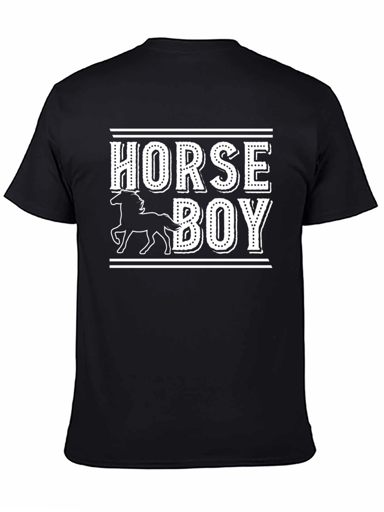 Horse Boy T-Shirt - Black