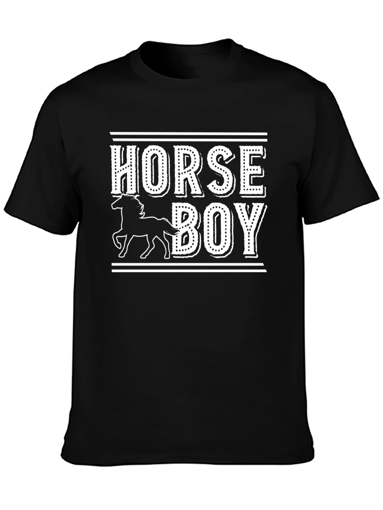 Horse Boy T-Shirt - Black