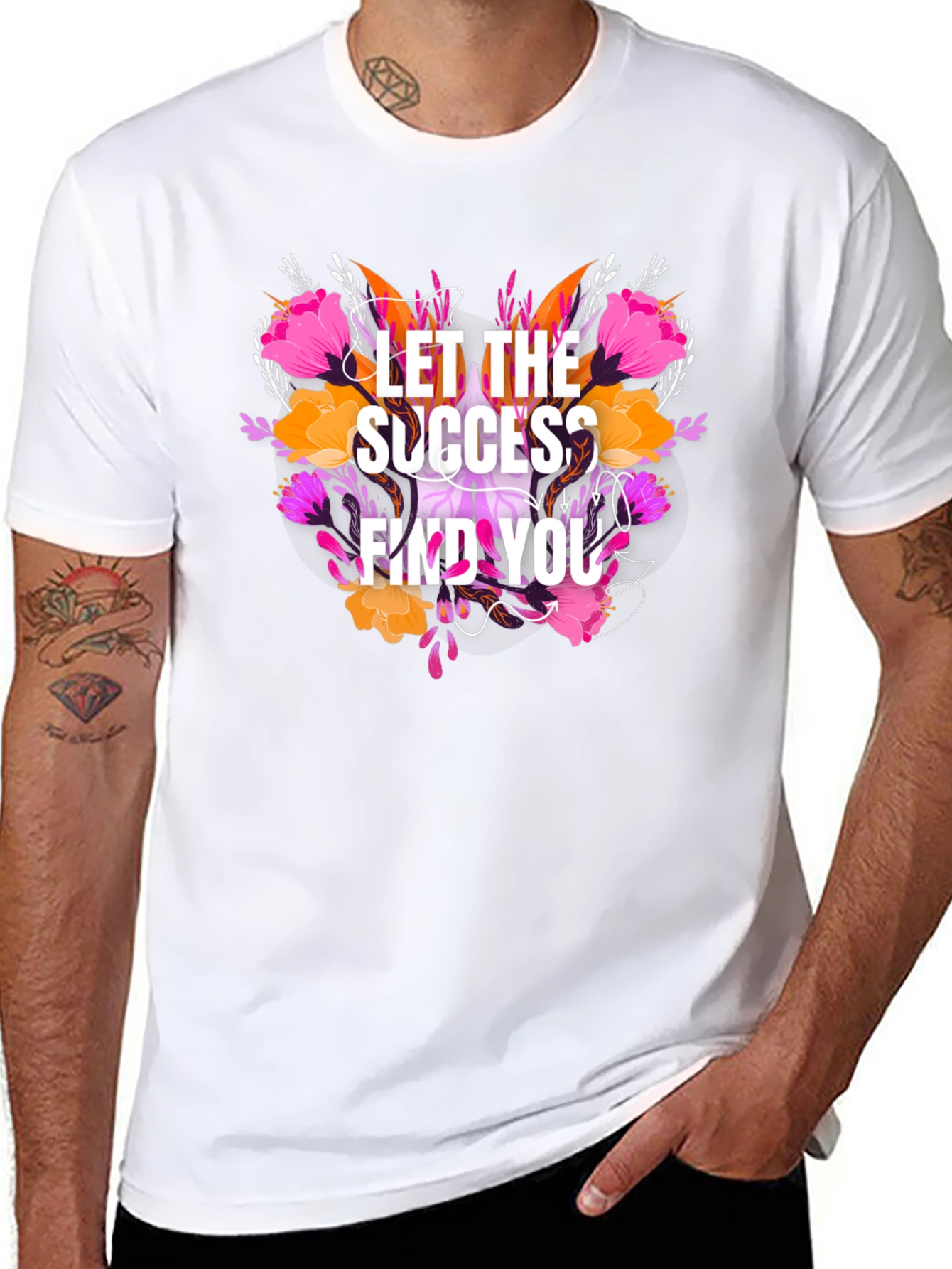 Floral Success T-Shirt - Motivational Tee