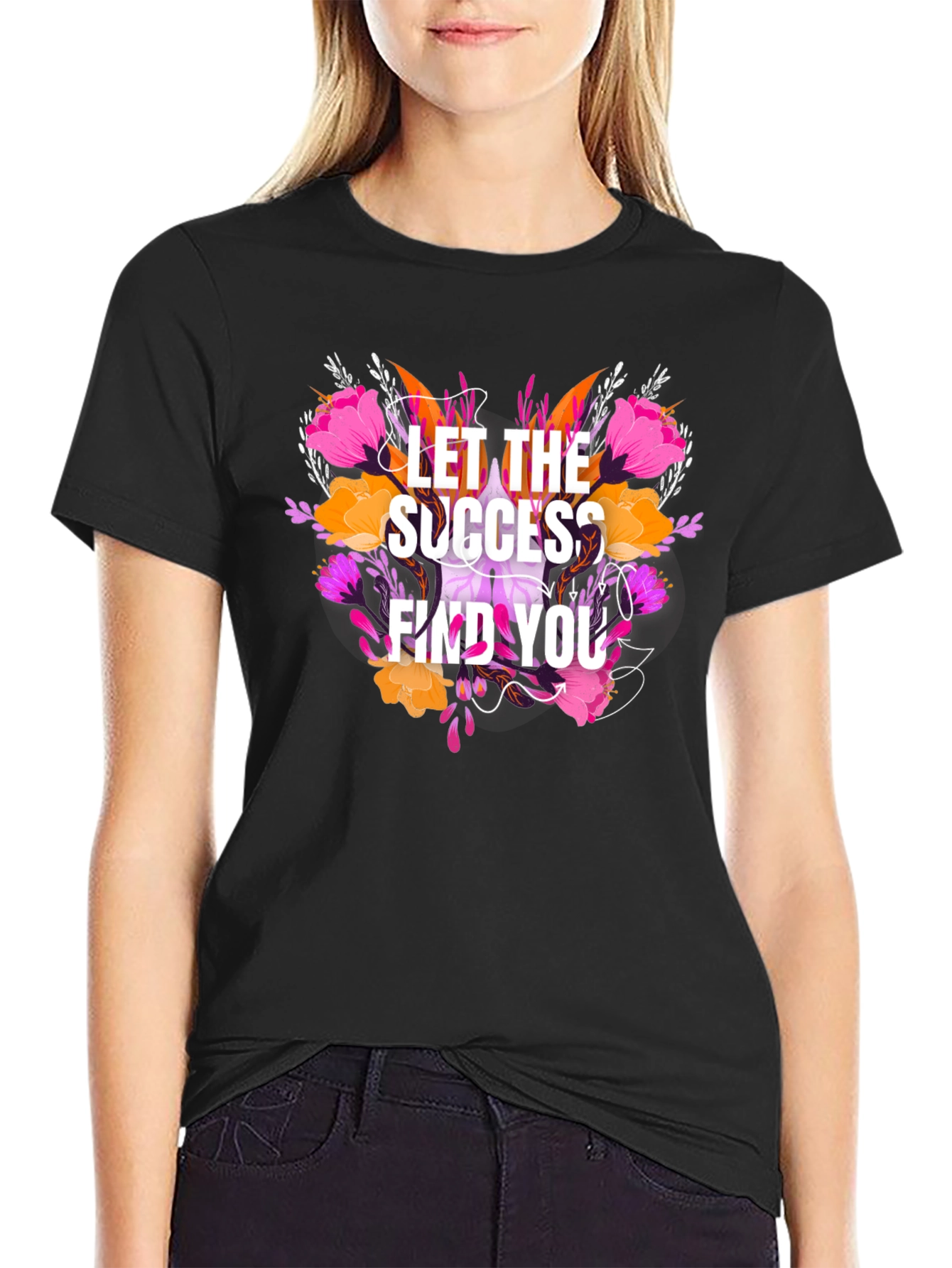 Floral Success T-Shirt - Motivational Tee