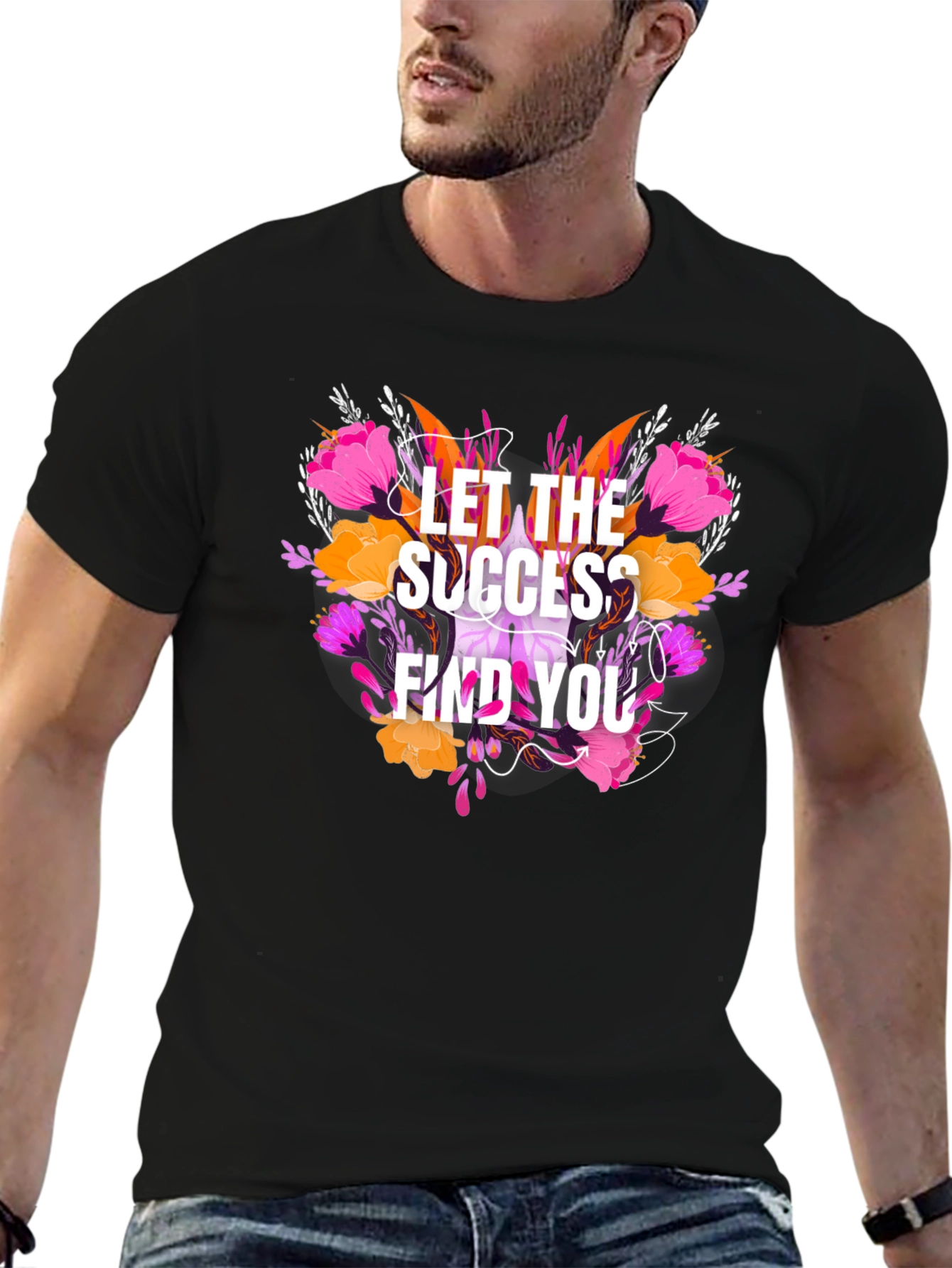 Floral Success T-Shirt - Motivational Tee