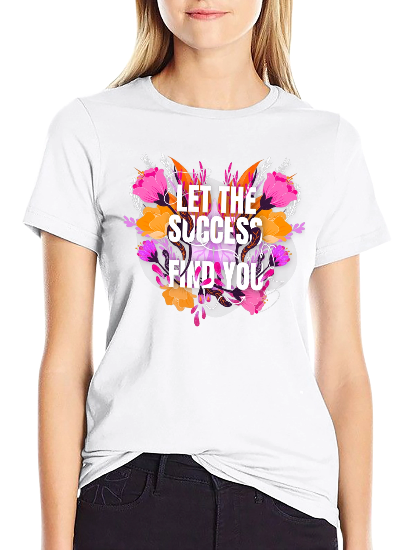 Floral Success T-Shirt - Motivational Tee