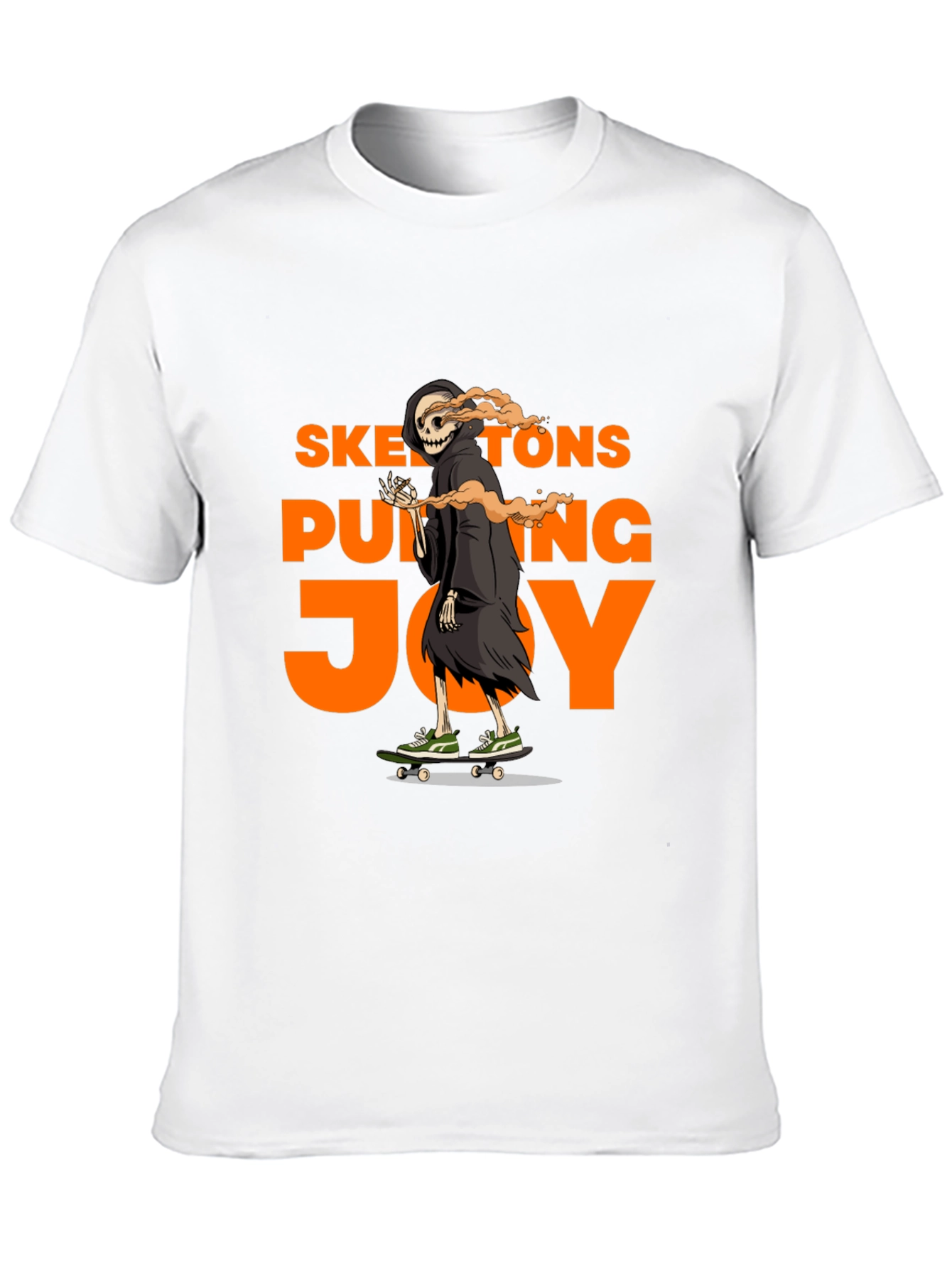 Skateboarding Skeleton Graphic T-Shirt