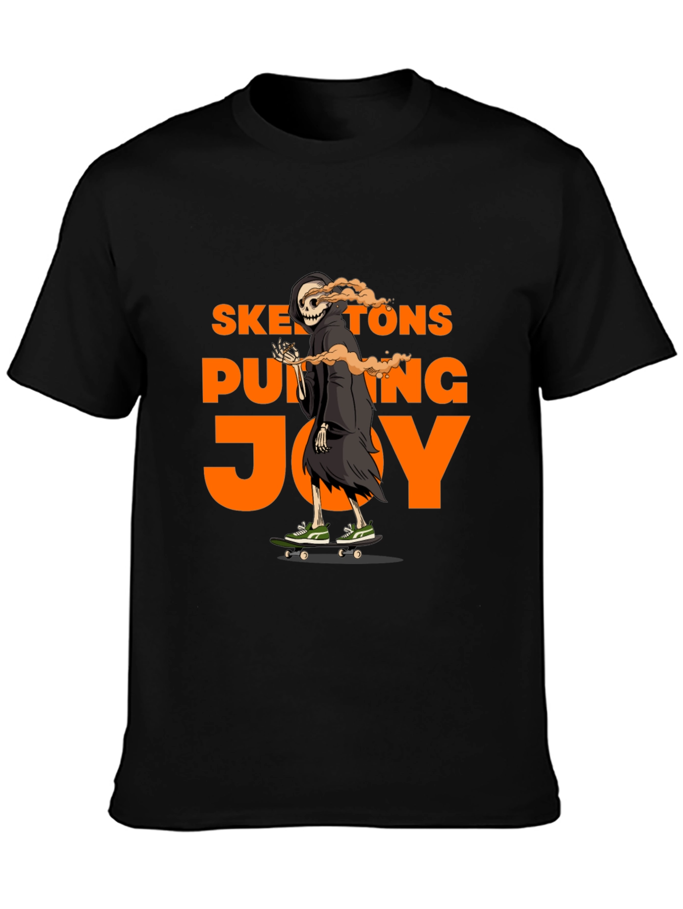 Skateboarding Skeleton Graphic T-Shirt