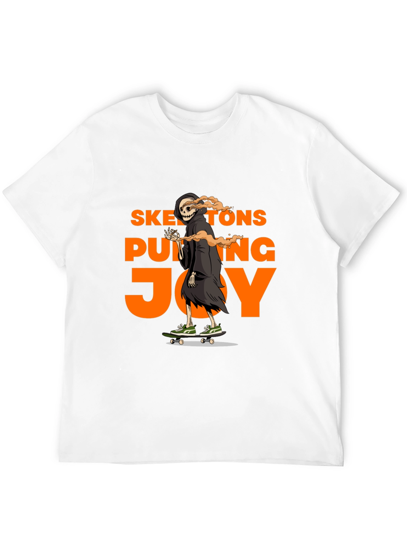 Skateboarding Skeleton Graphic T-Shirt