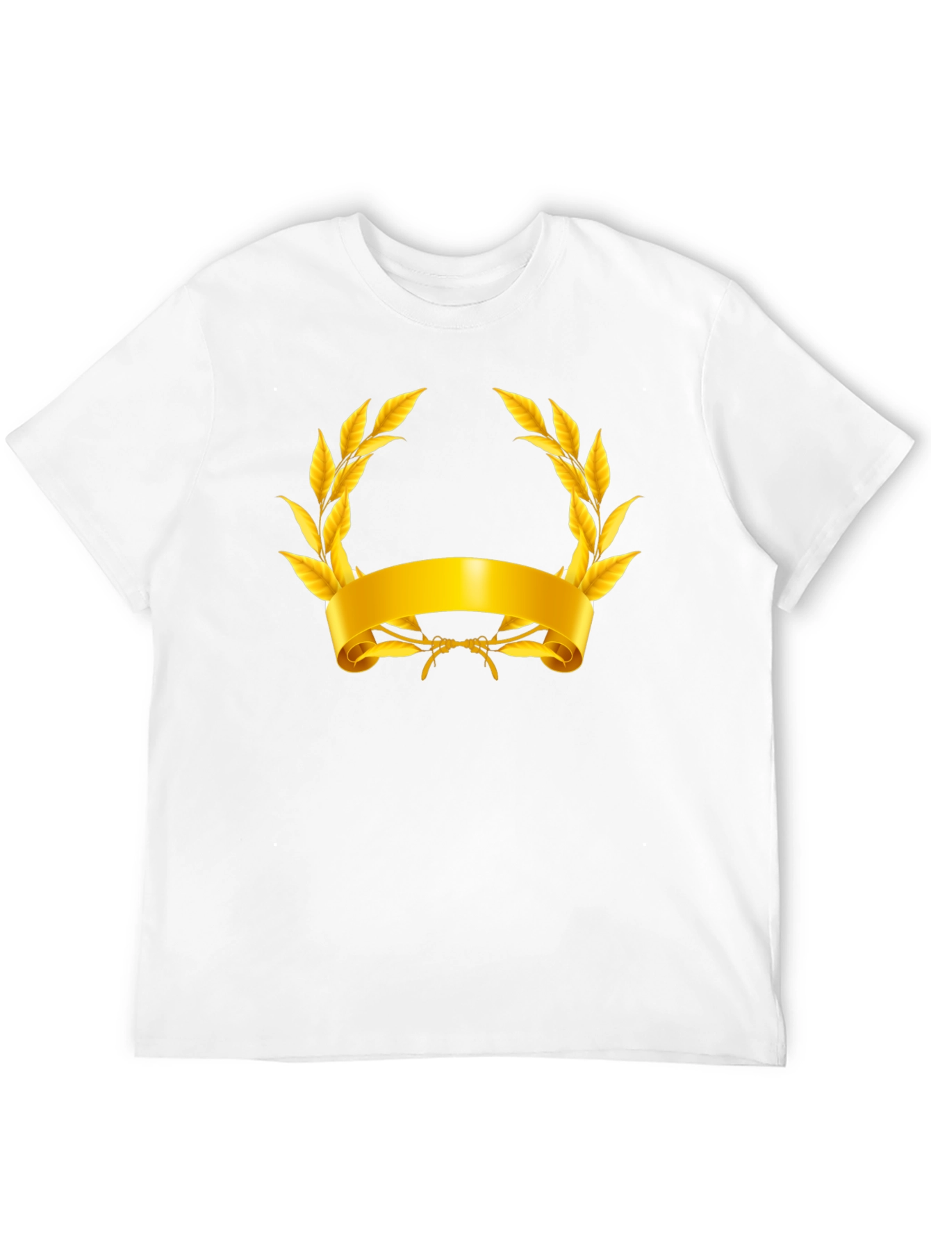 Gold Laurel Wreath Graphic T-Shirt