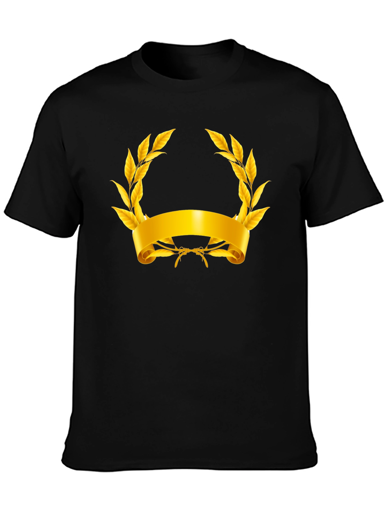 Gold Laurel Wreath Graphic T-Shirt