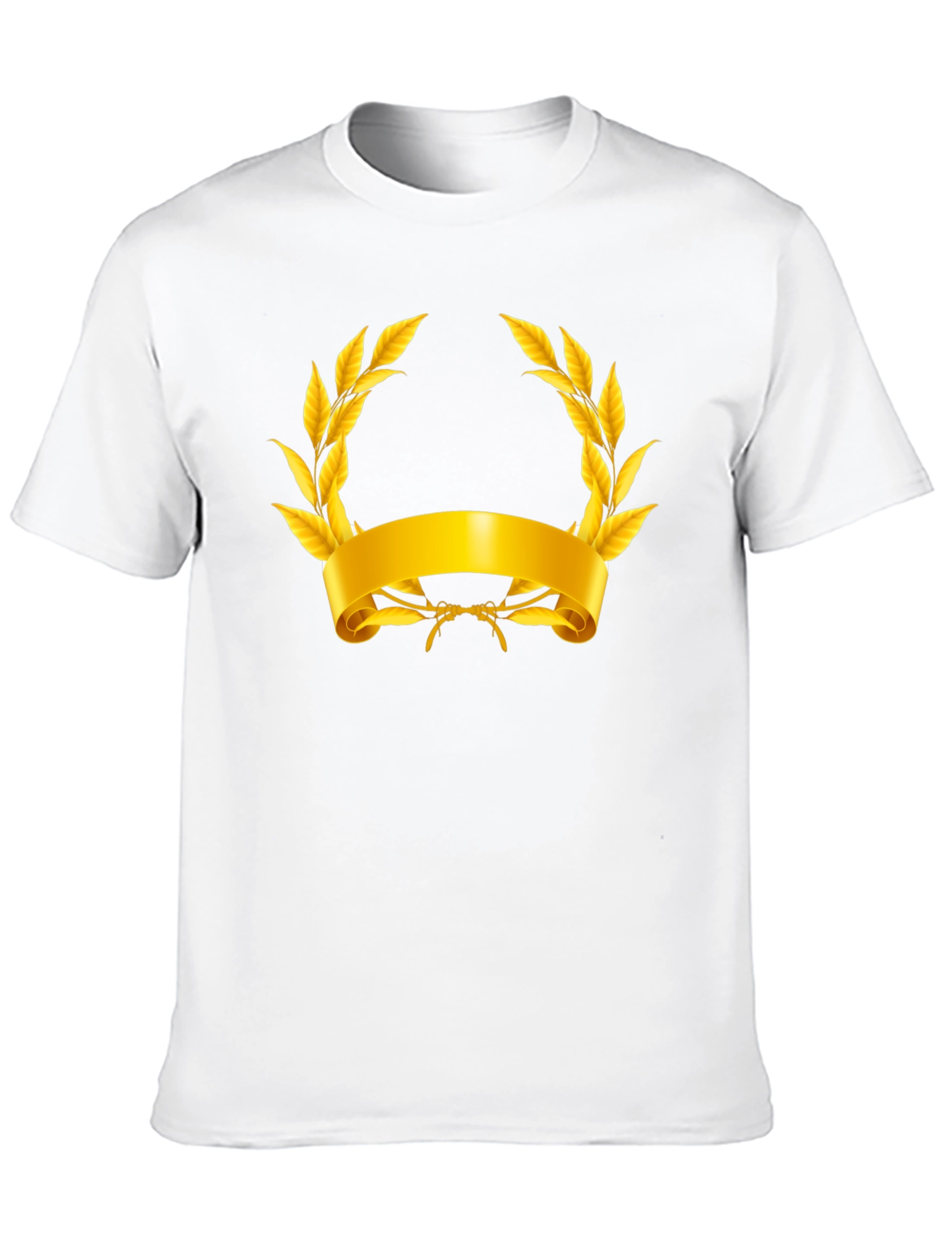 Gold Laurel Wreath Graphic T-Shirt