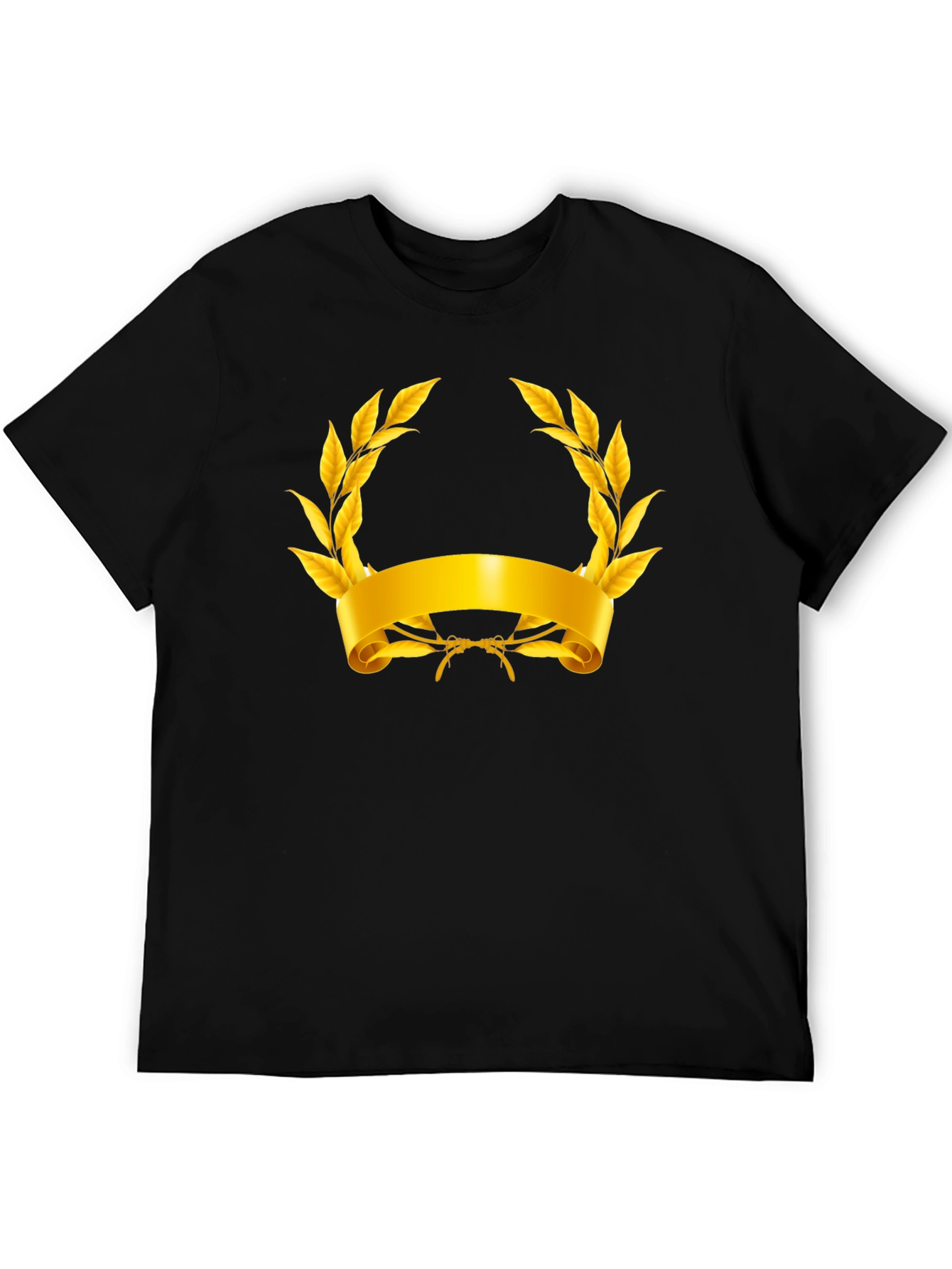 Gold Laurel Wreath Graphic T-Shirt