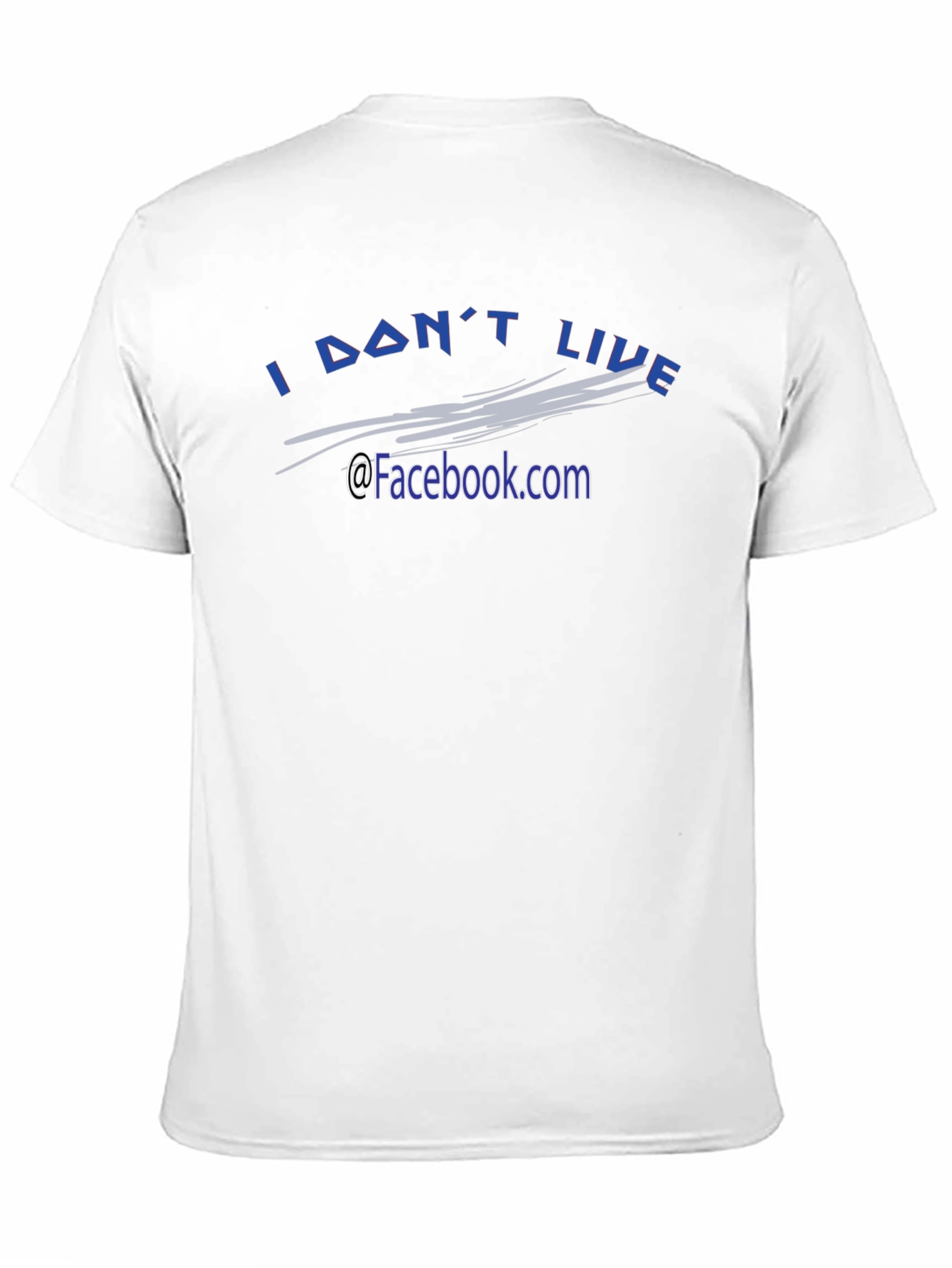 I Dont Live @Facebook.com Black Tee