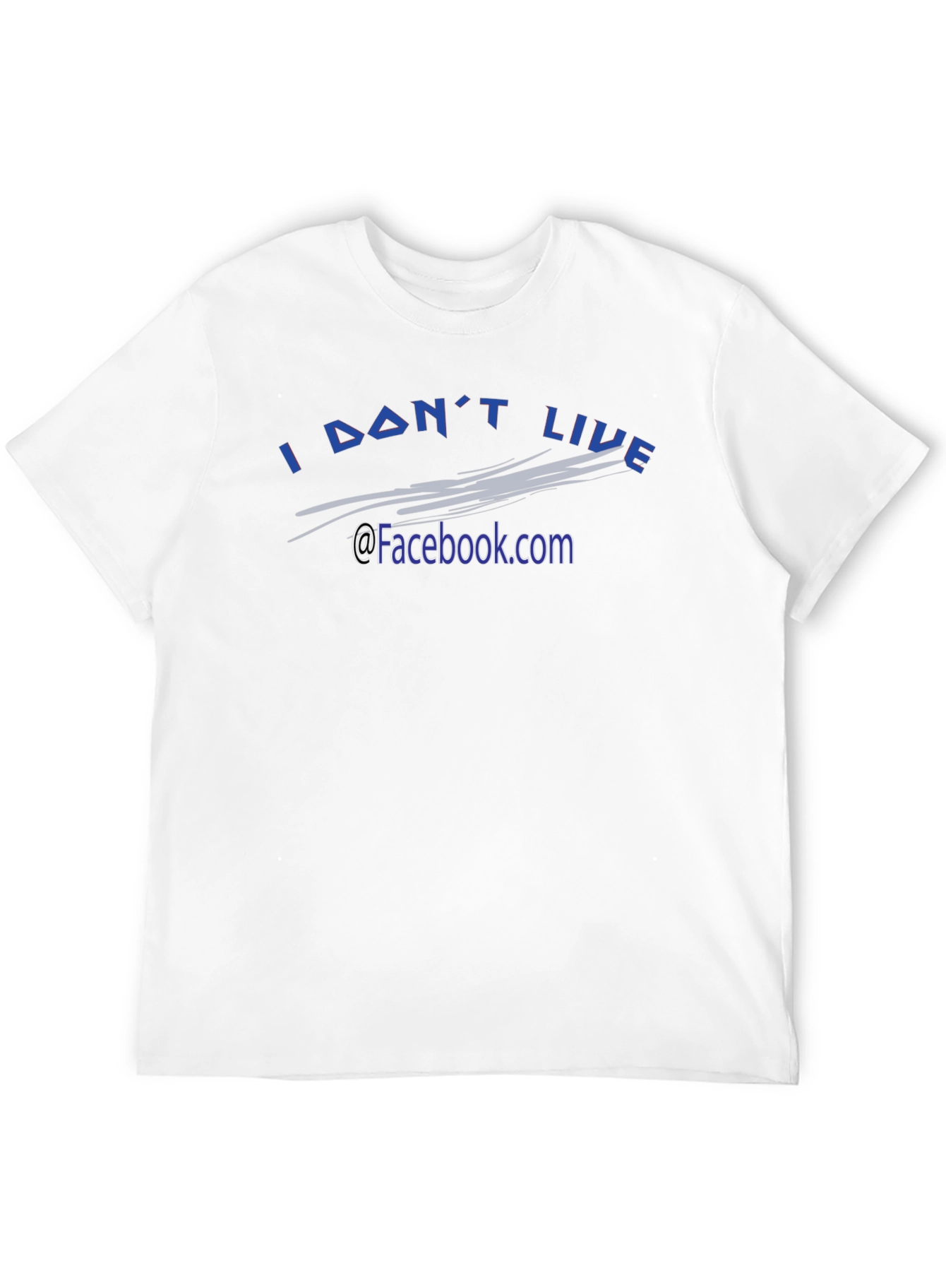 I Dont Live @Facebook.com Black Tee