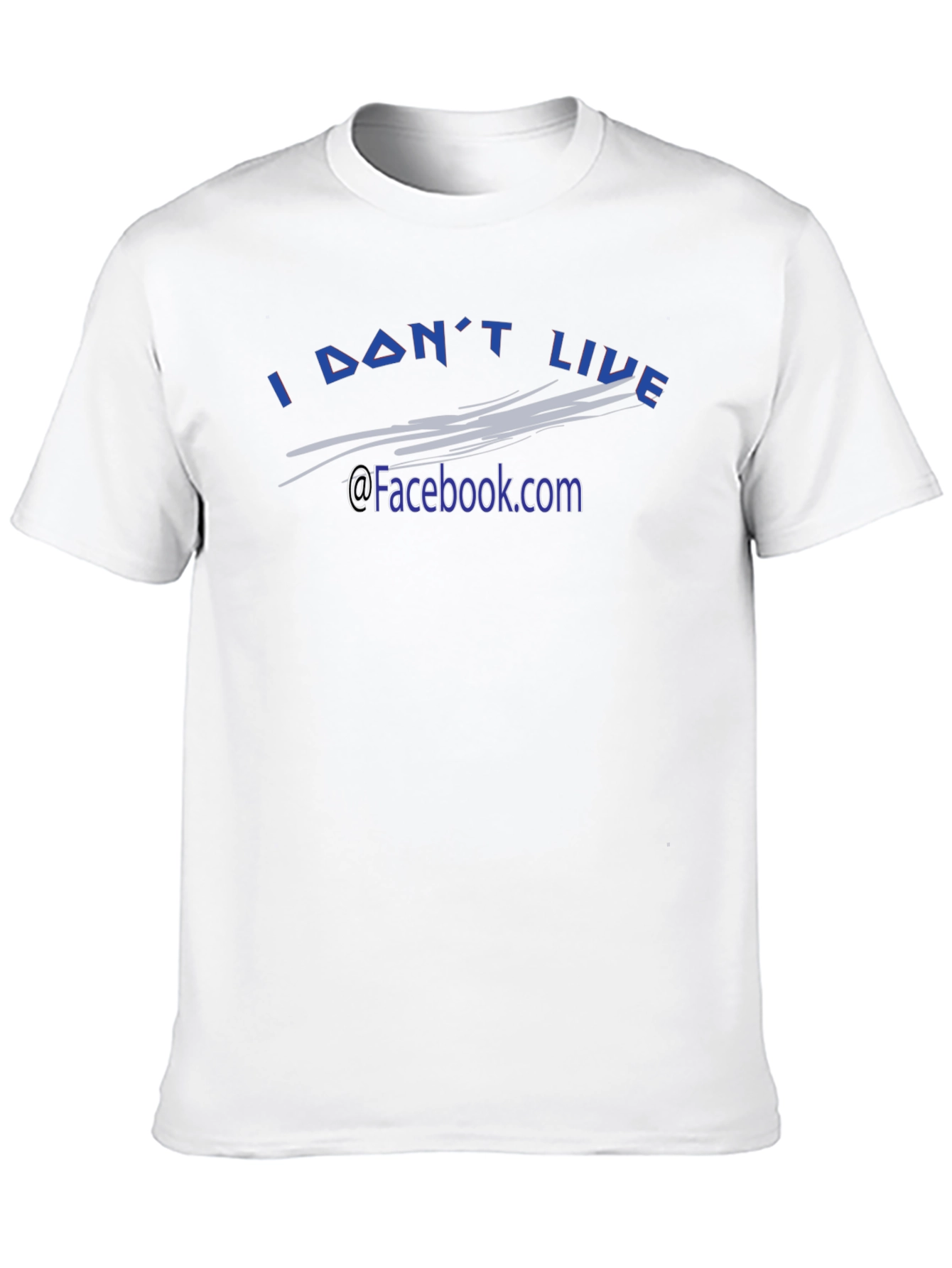 I Dont Live @Facebook.com Black Tee