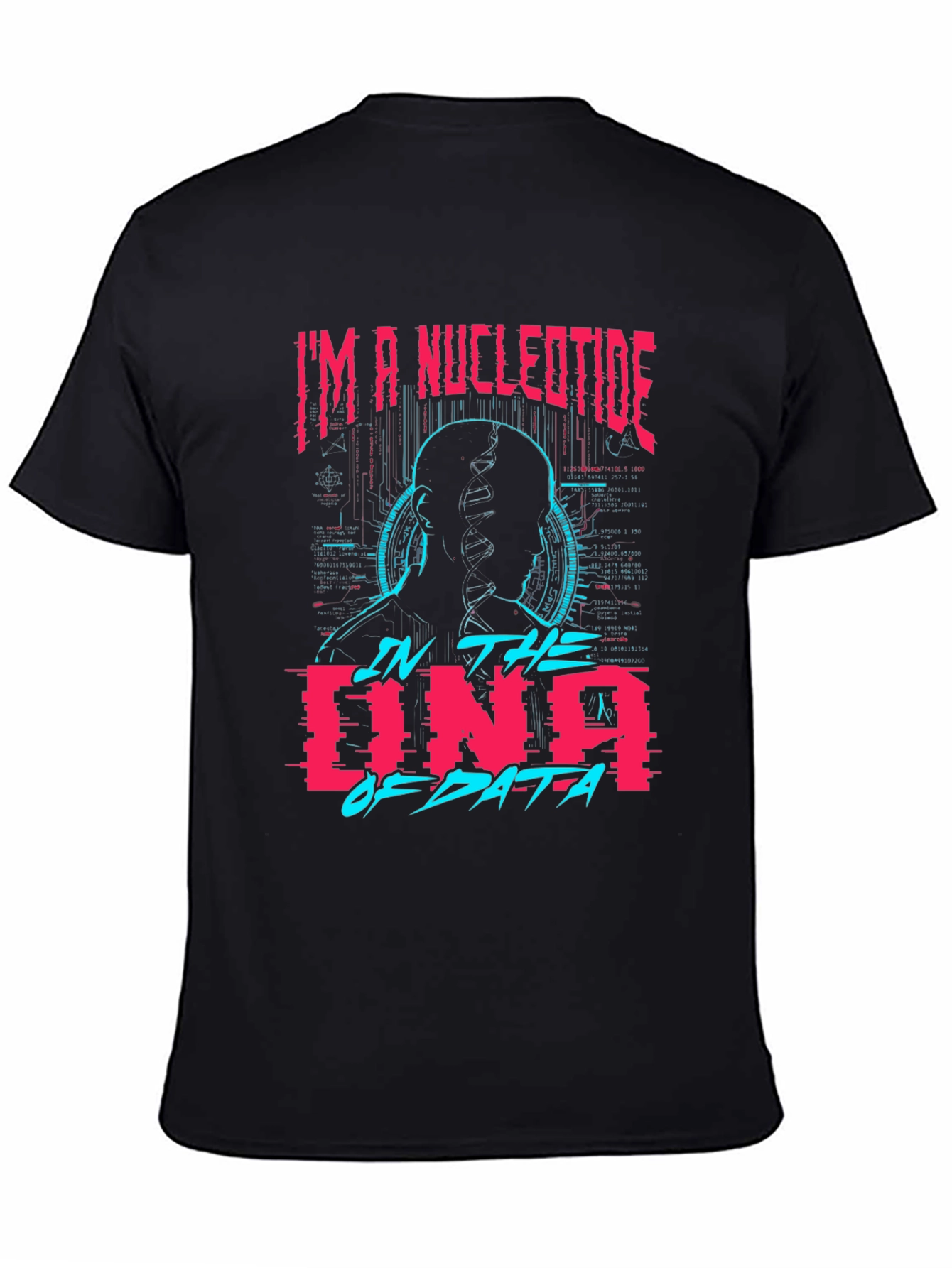 Nucleotide DNA Data Black Graphic Tee