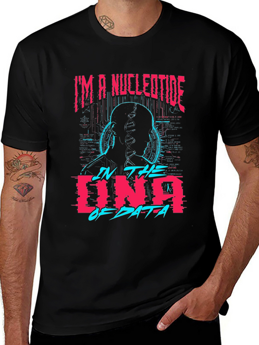 Nucleotide DNA Data Black Graphic Tee