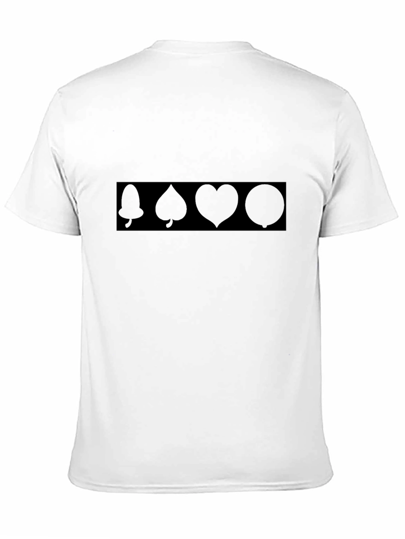 Graphic T-Shirt: Bell Spade Heart Circle Design