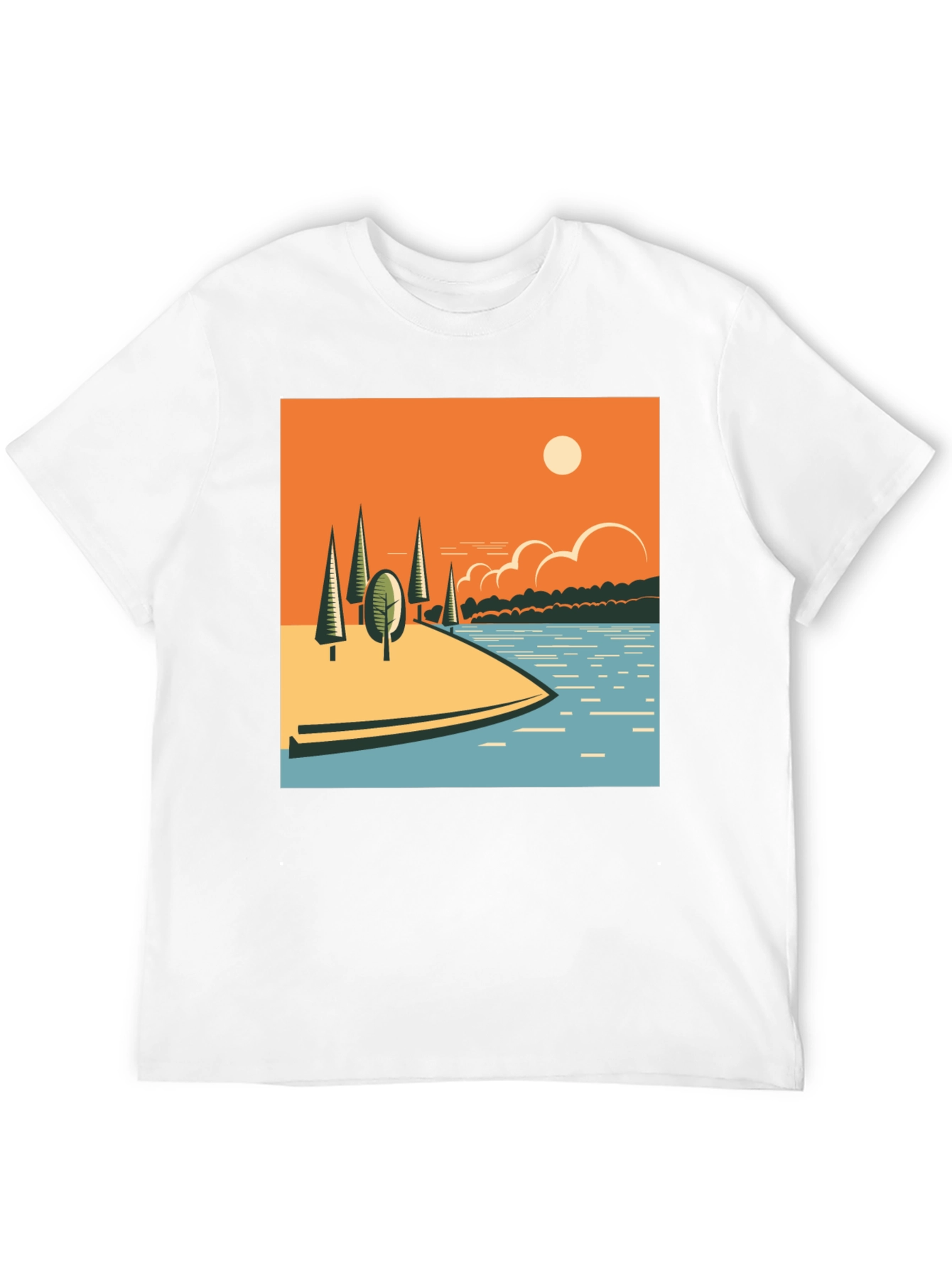 Scenic Landscape Graphic Tee - Soft Cotton Comfort