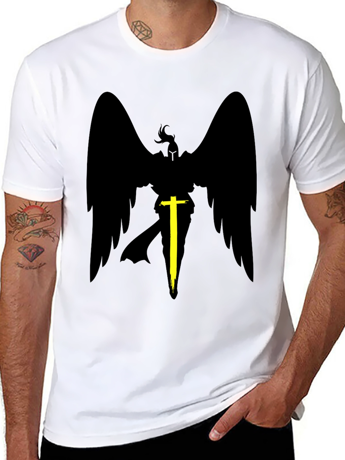Winged Warrior Black T-Shirt