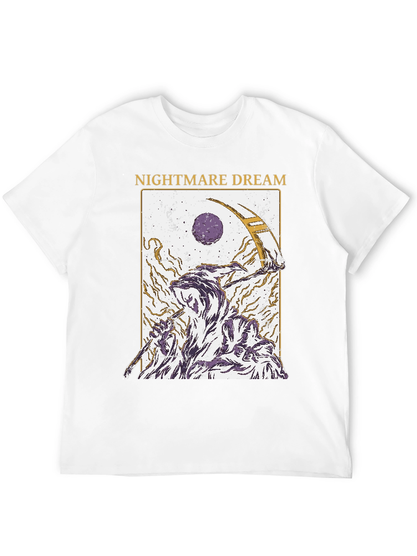 Nightmare Dream Graphic Print Black T-Shirt