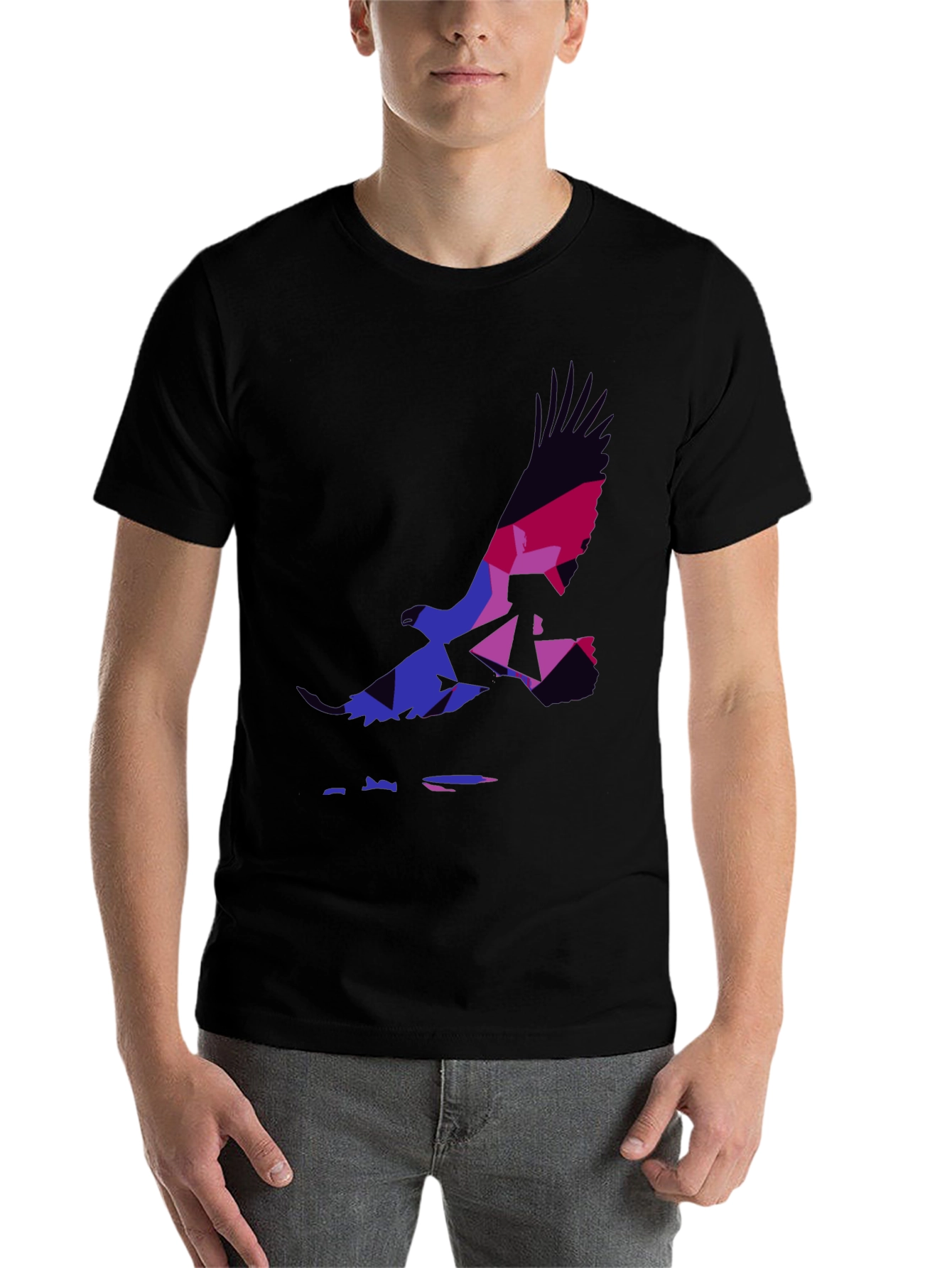 Geometric Eagle Graphic T-Shirt