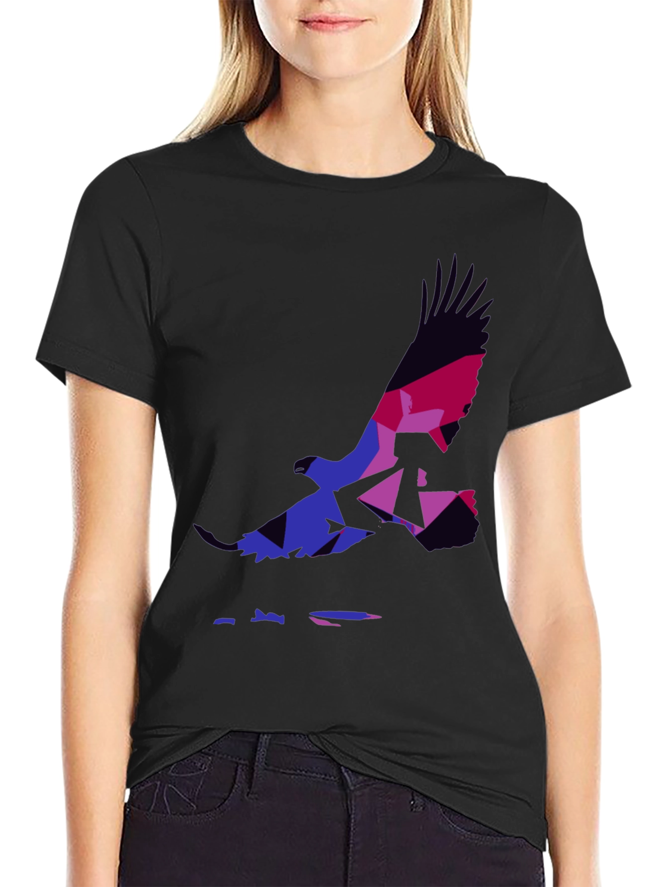 Geometric Eagle Graphic T-Shirt