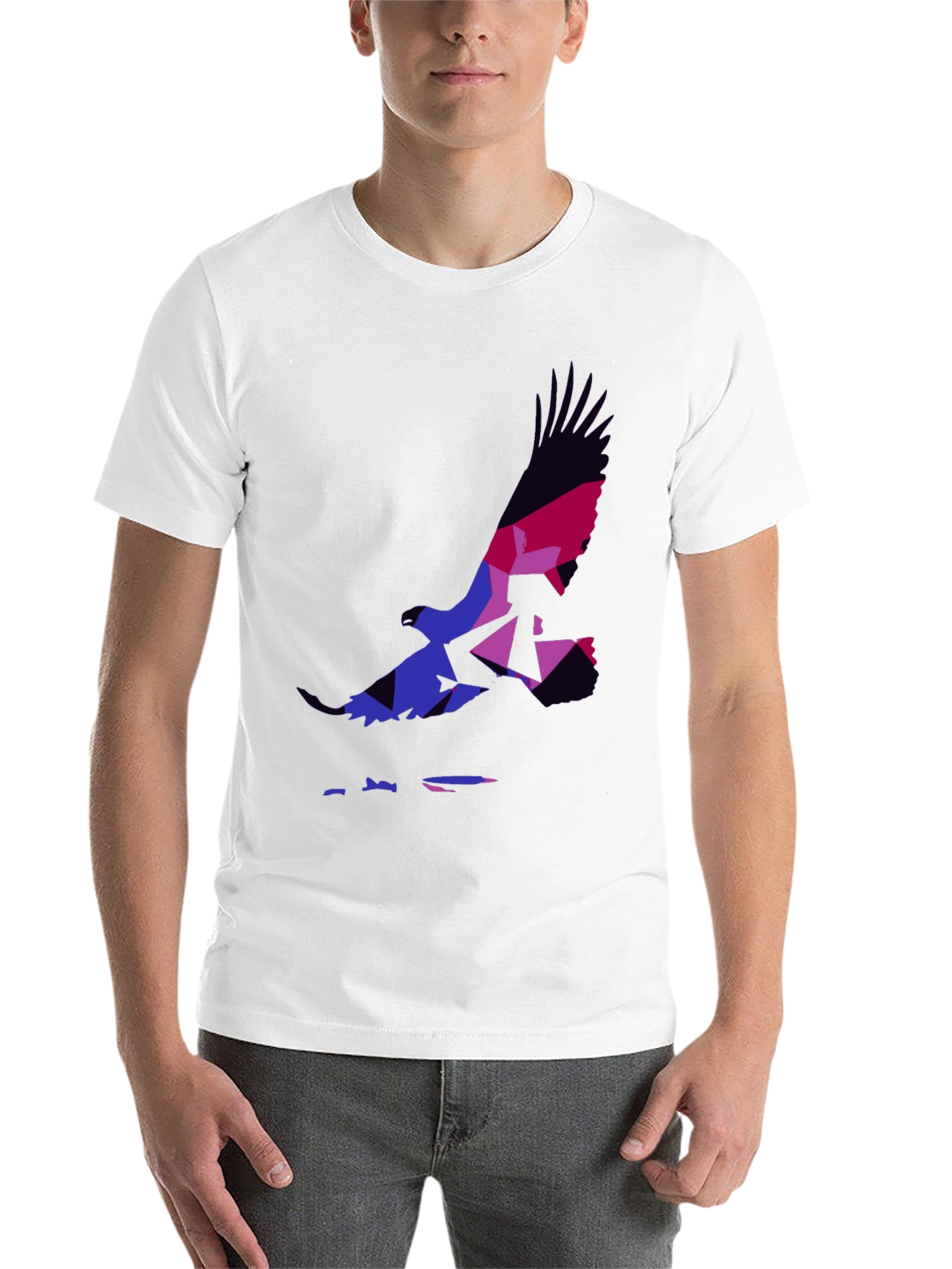 Geometric Eagle Graphic T-Shirt