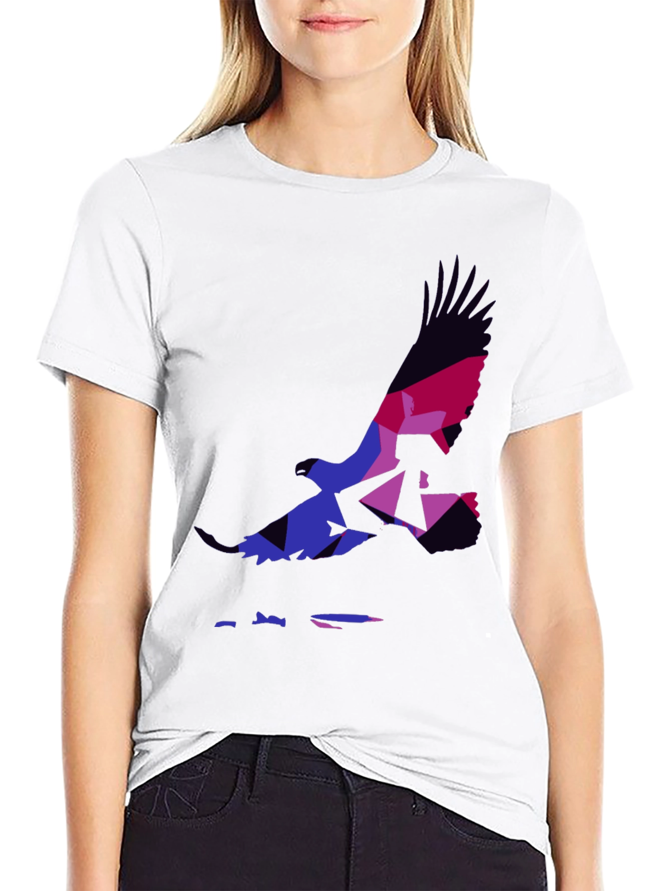 Geometric Eagle Graphic T-Shirt