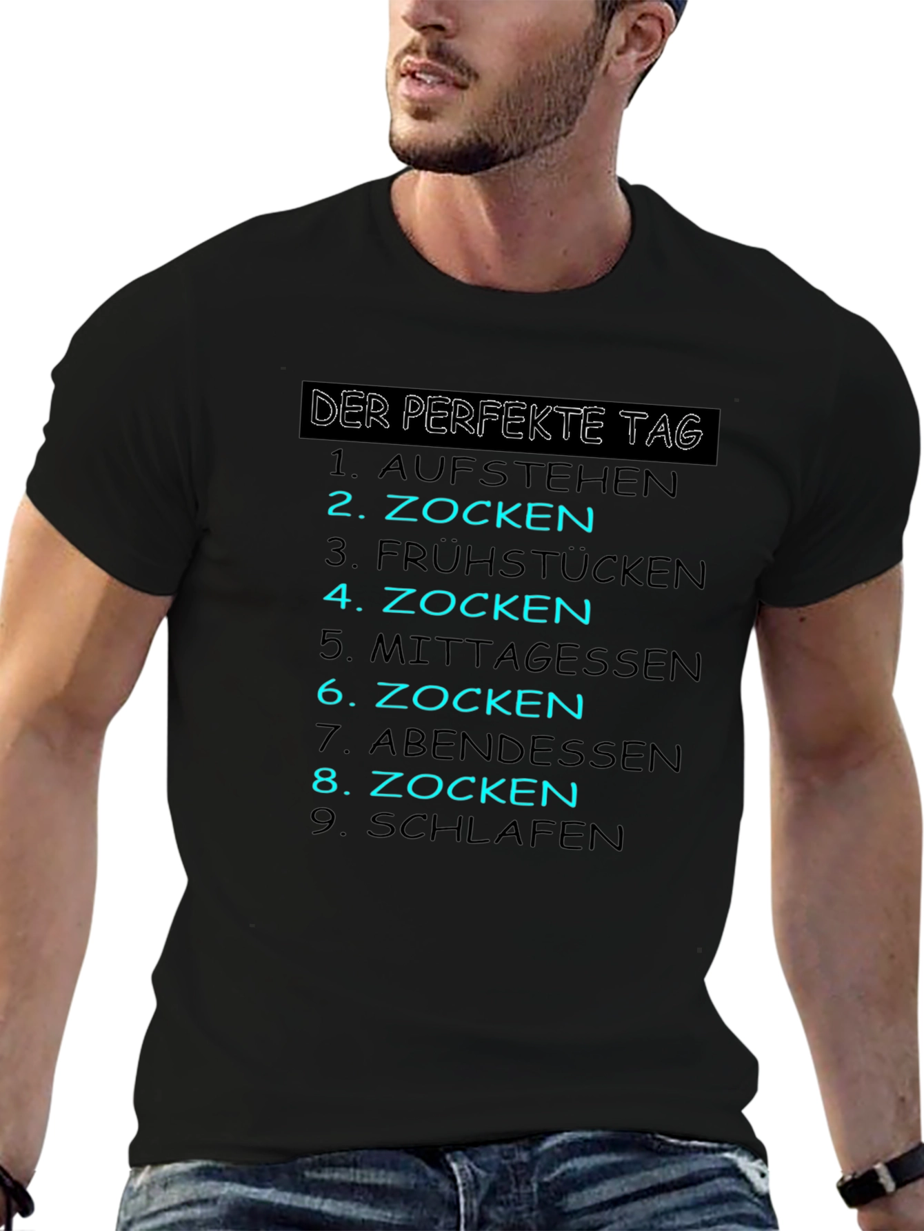 Gamers Perfect Day Black T-Shirt