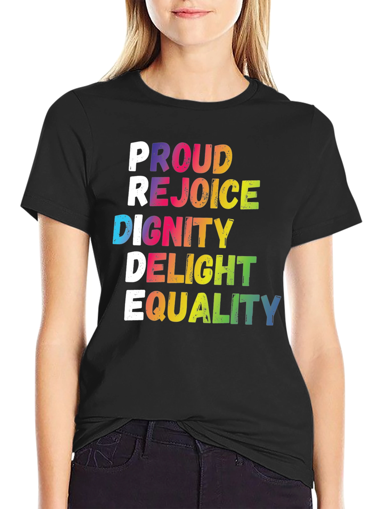 Pride Rainbow Graphic Tee - Equality LGBTQ+