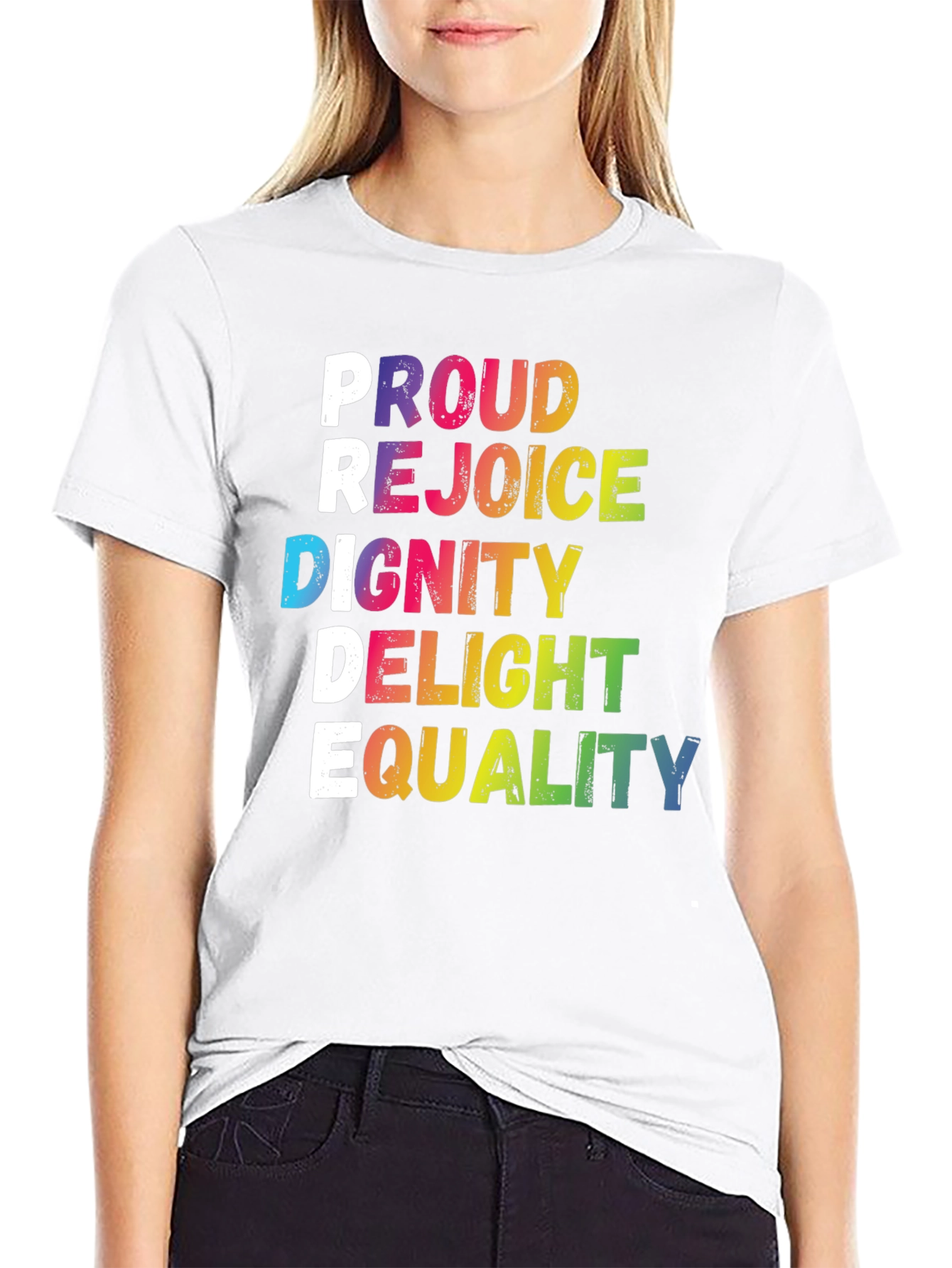 Pride Rainbow Graphic Tee - Equality LGBTQ+