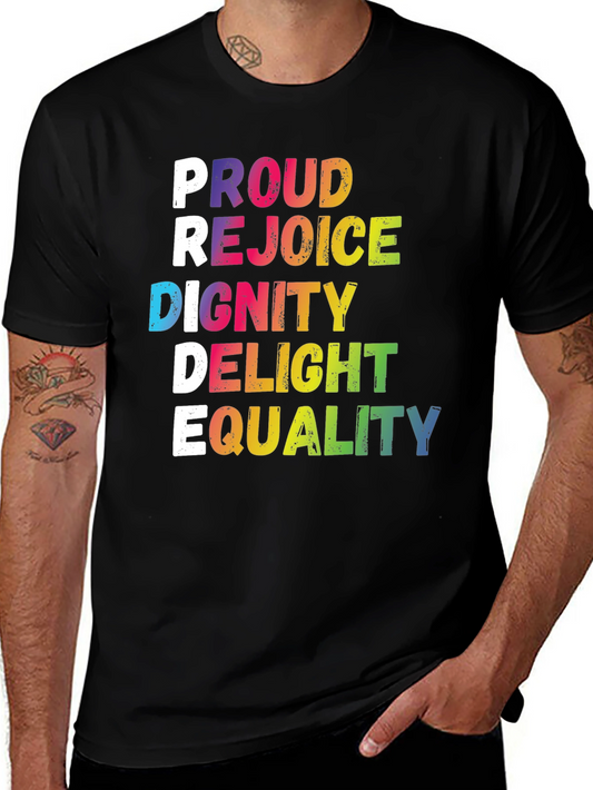 Pride Rainbow Graphic Tee - Equality LGBTQ+