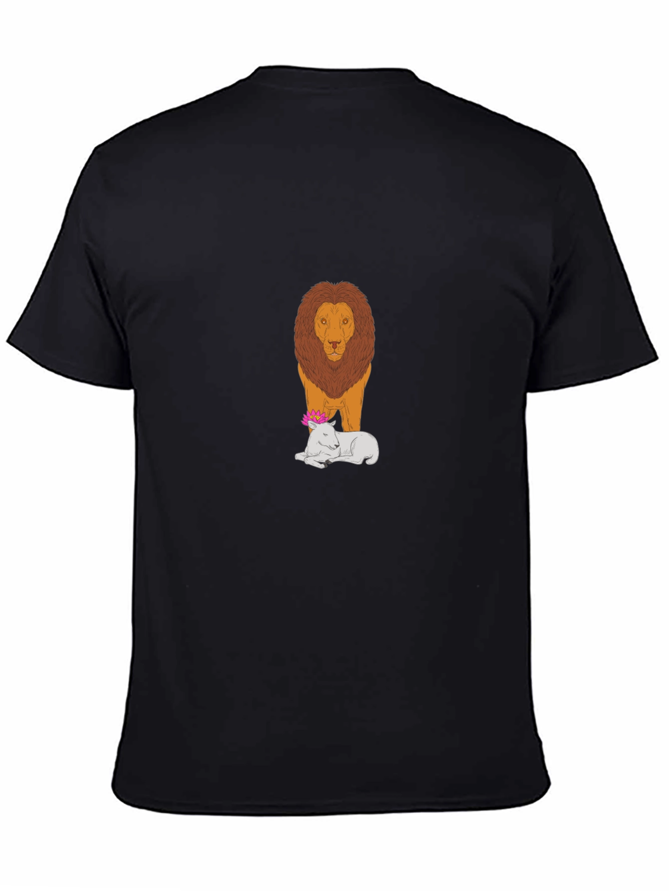 Lion and Lamb Graphic Tee - Black