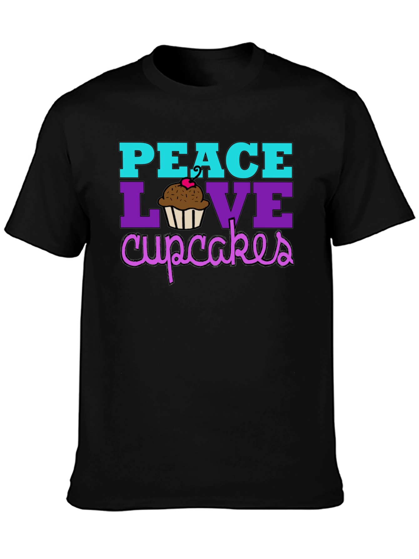 Peace Love Cupcakes Graphic Tee