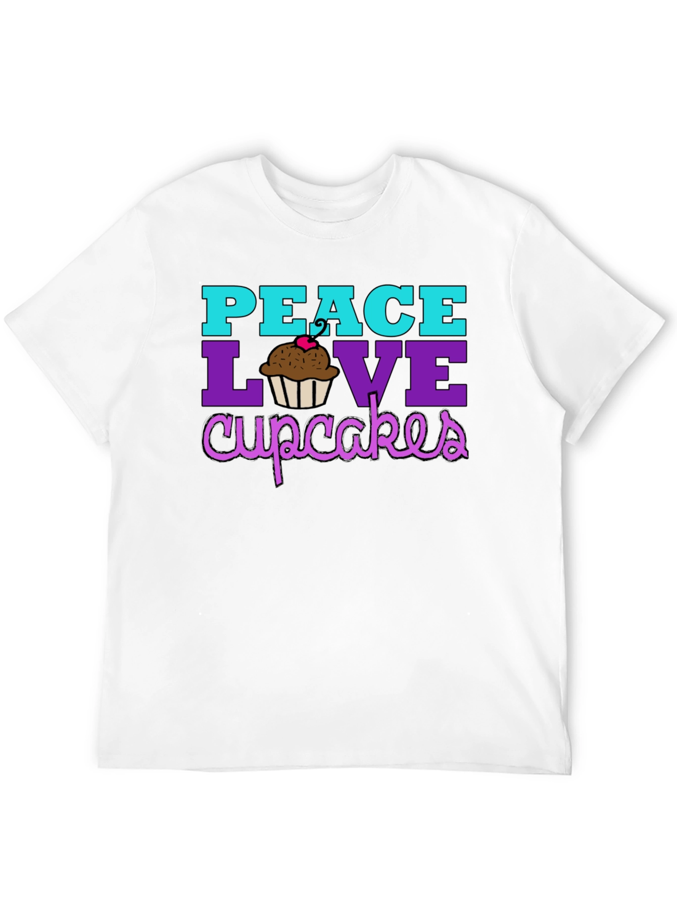 Peace Love Cupcakes Graphic Tee