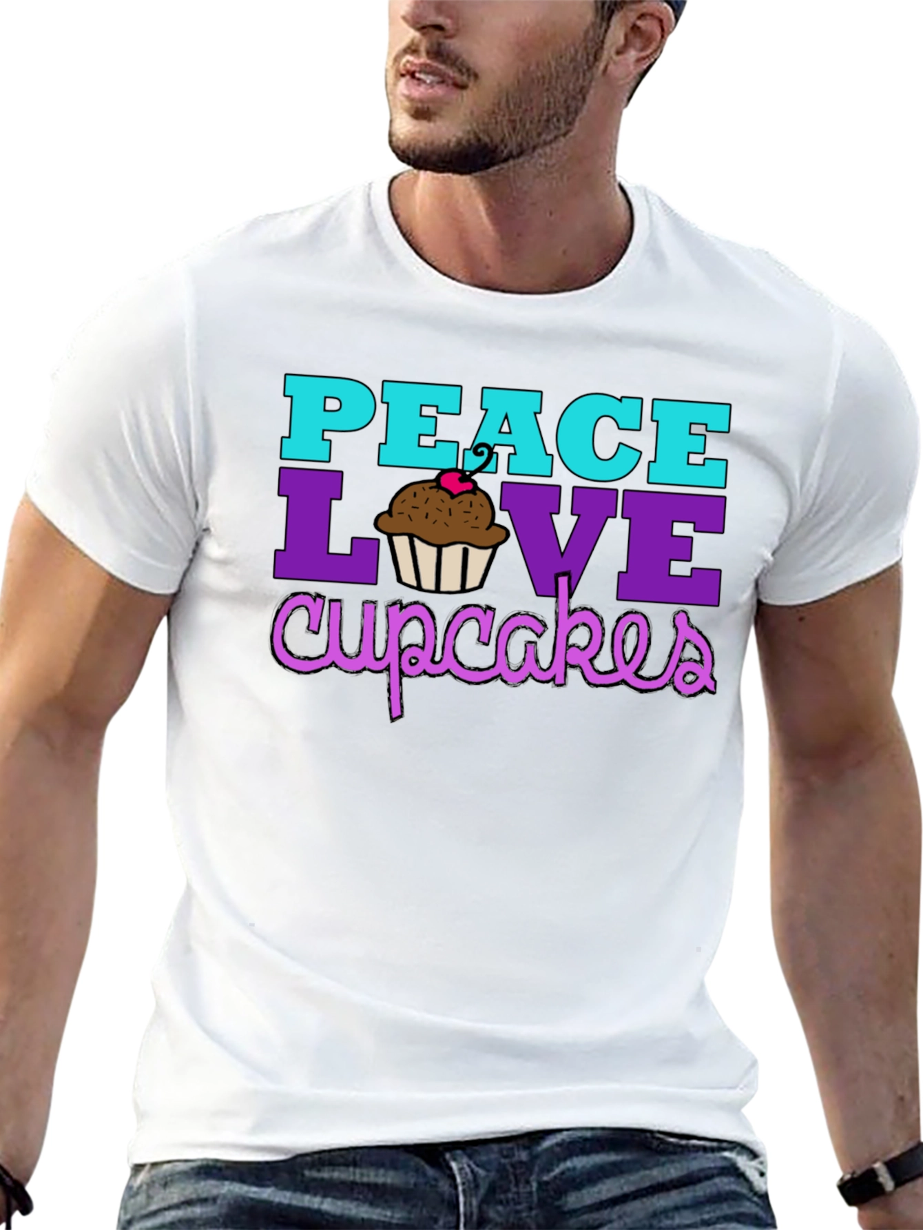 Peace Love Cupcakes Graphic Tee