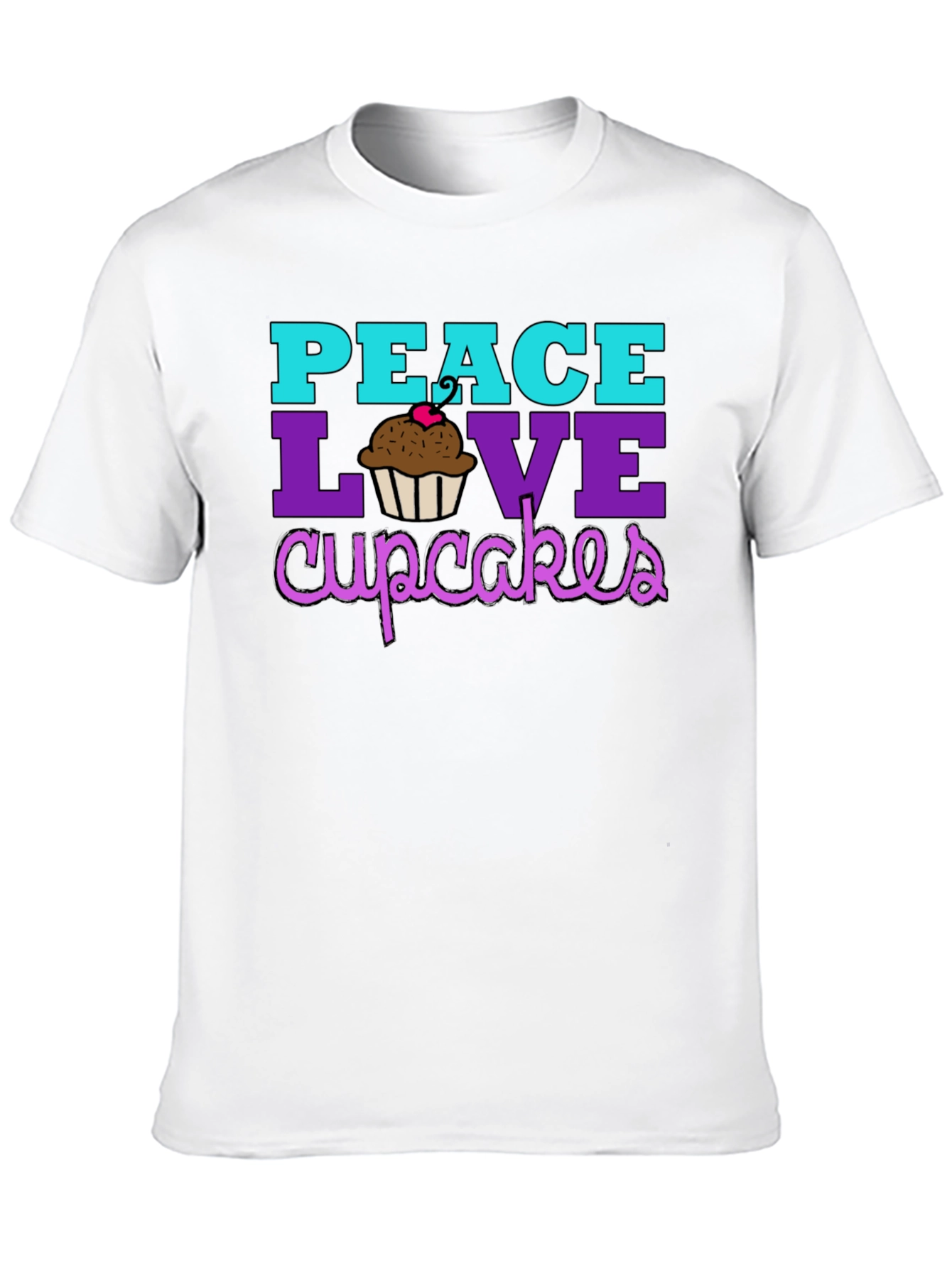 Peace Love Cupcakes Graphic Tee