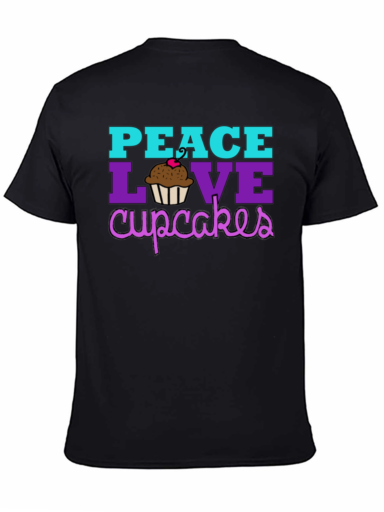 Peace Love Cupcakes Graphic Tee
