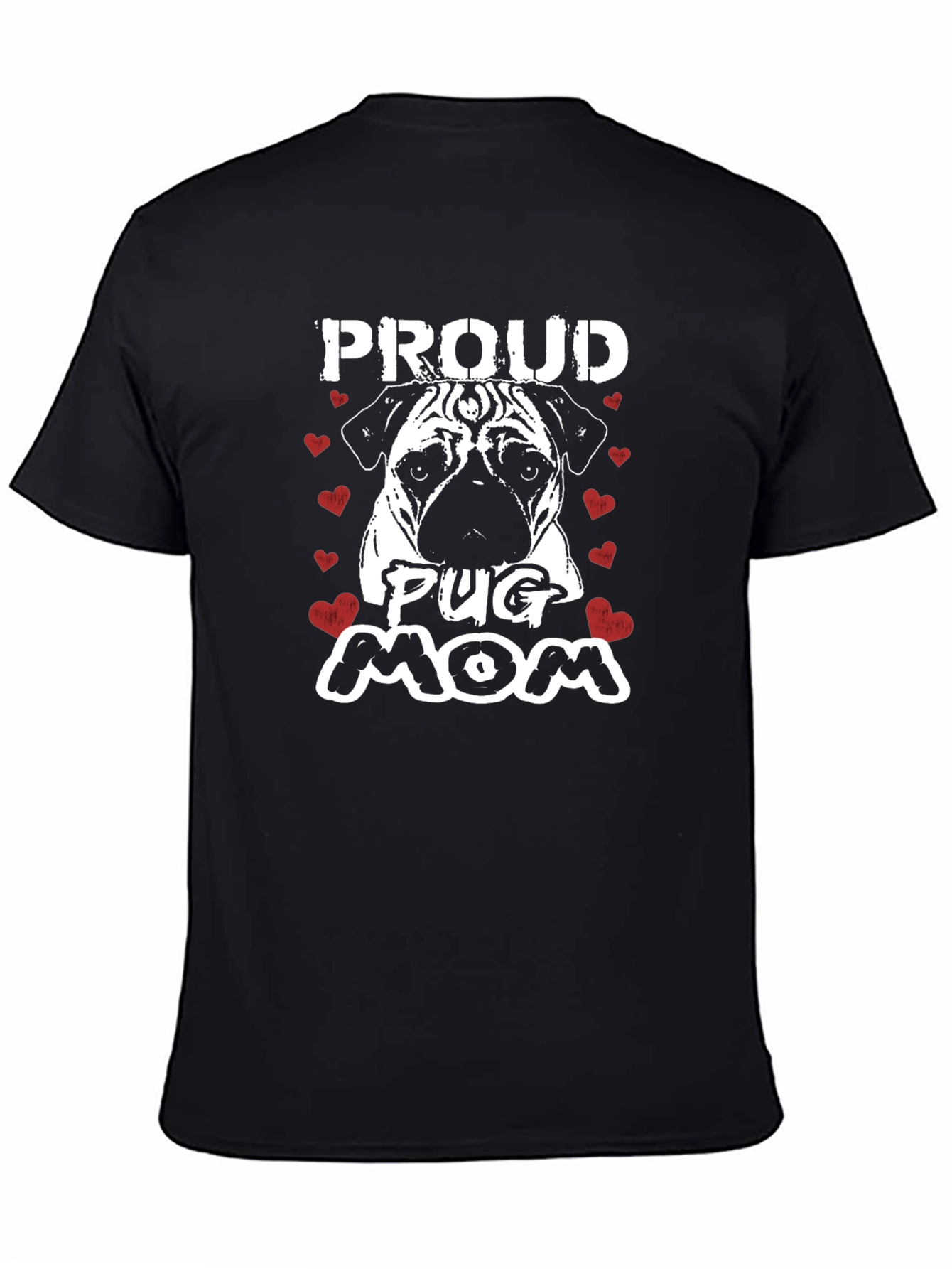 Proud Pug Mom Graphic T-Shirt
