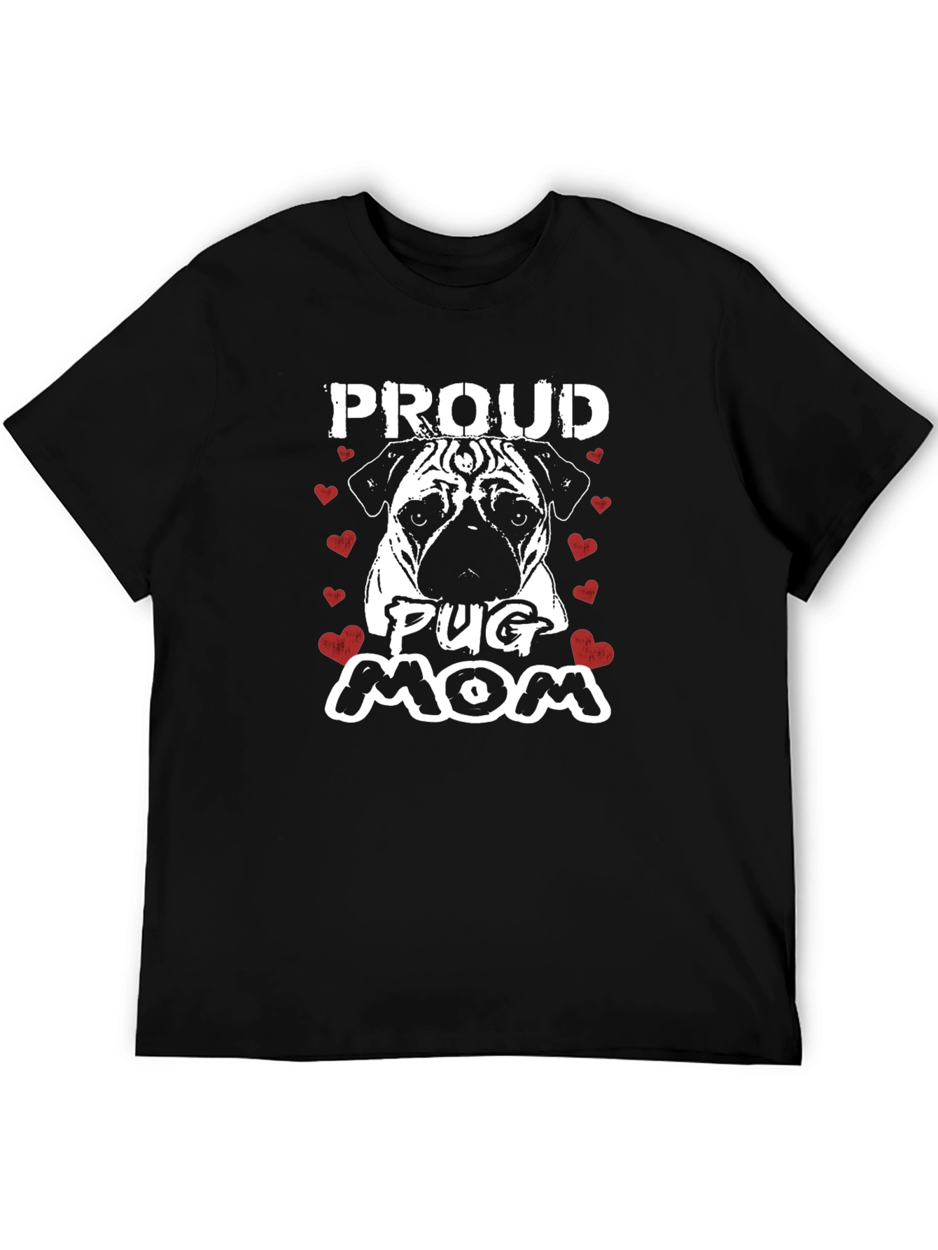 Proud Pug Mom Graphic T-Shirt