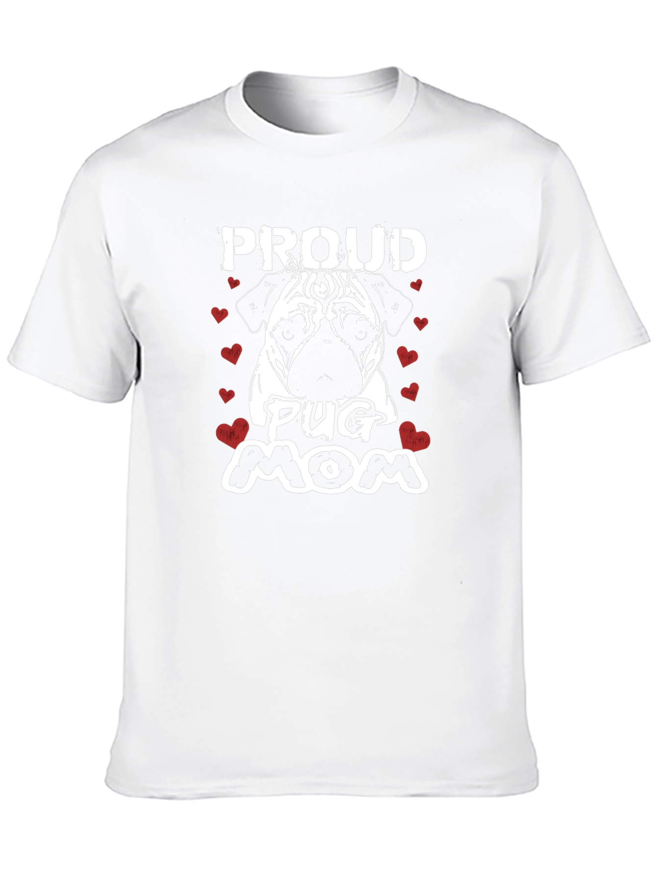 Proud Pug Mom Graphic T-Shirt