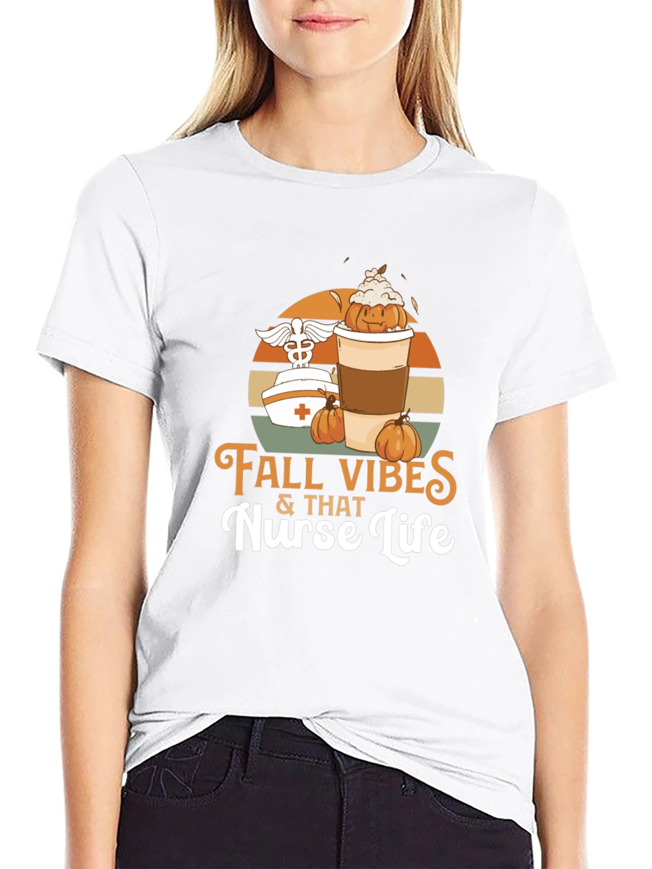 Fall Vibes Nurse Life T-Shirt - Autumn Design