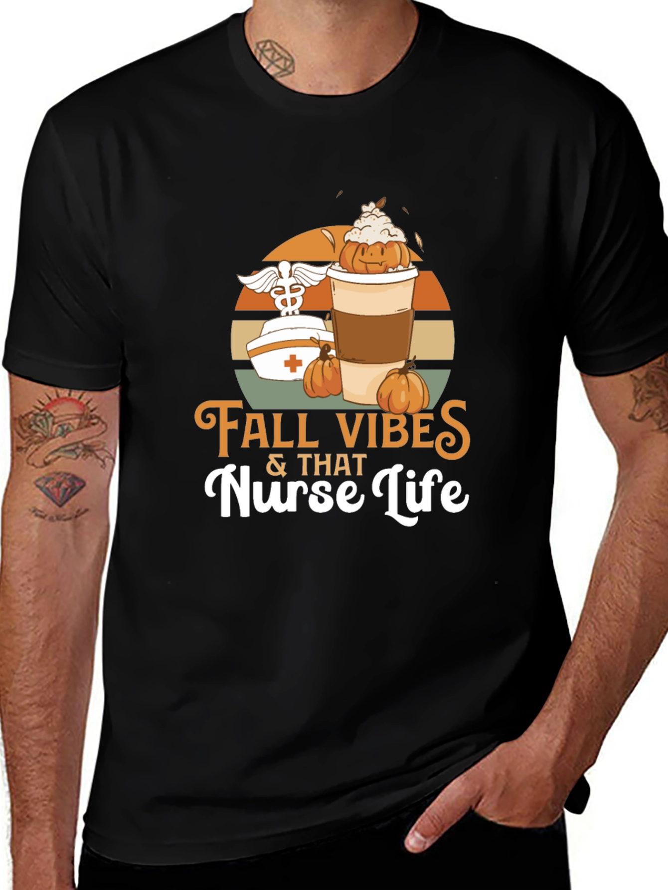 Fall Vibes Nurse Life T-Shirt - Autumn Design