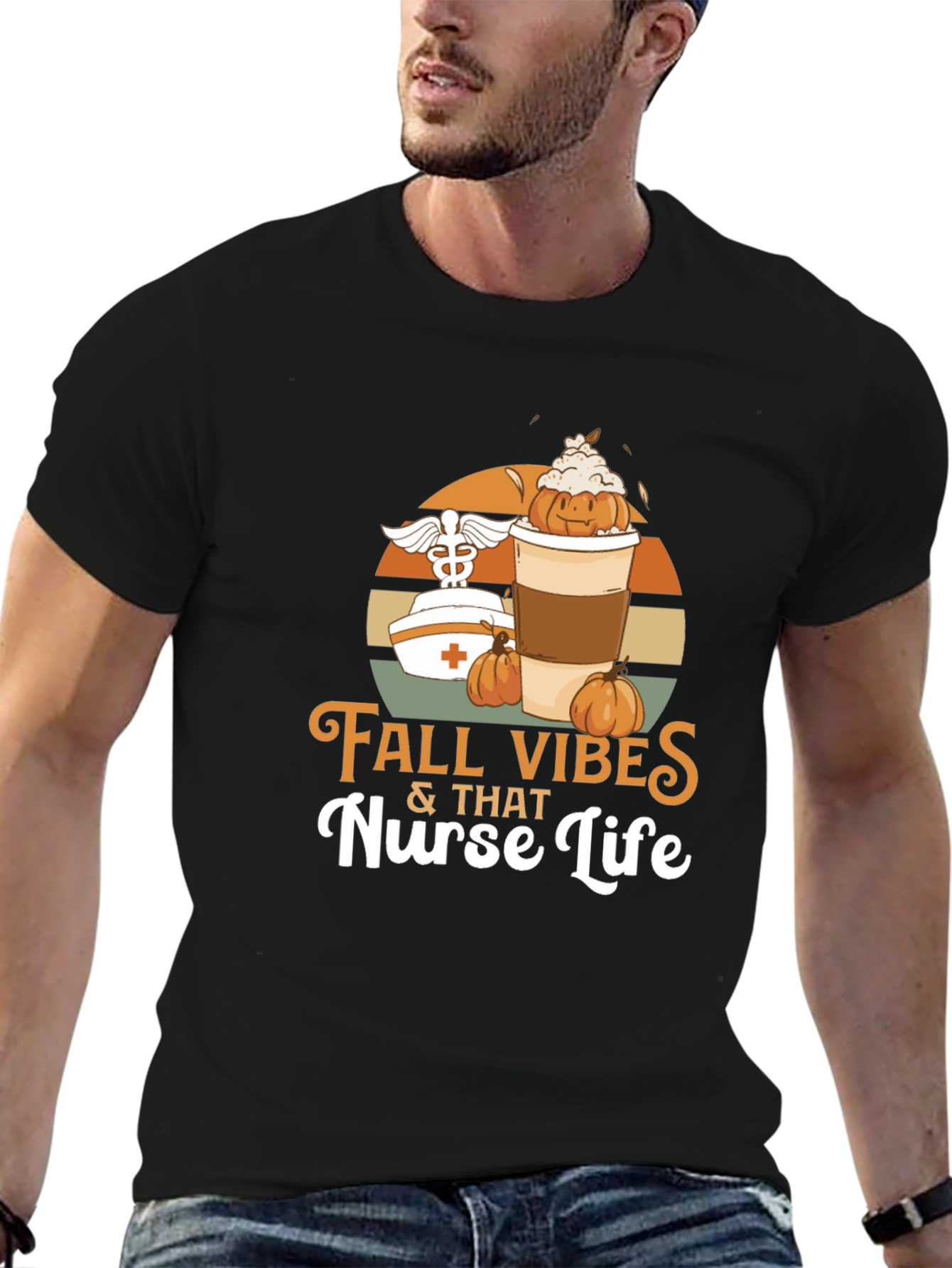 Fall Vibes Nurse Life T-Shirt - Autumn Design