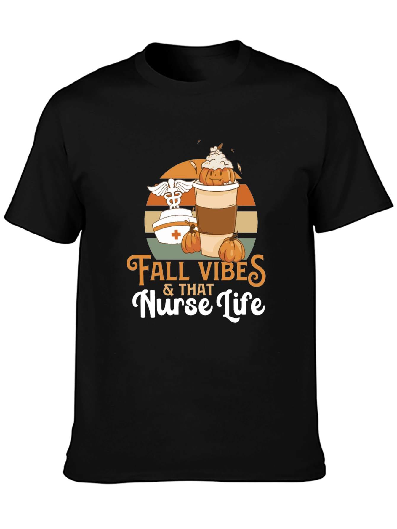 Fall Vibes Nurse Life T-Shirt - Autumn Design